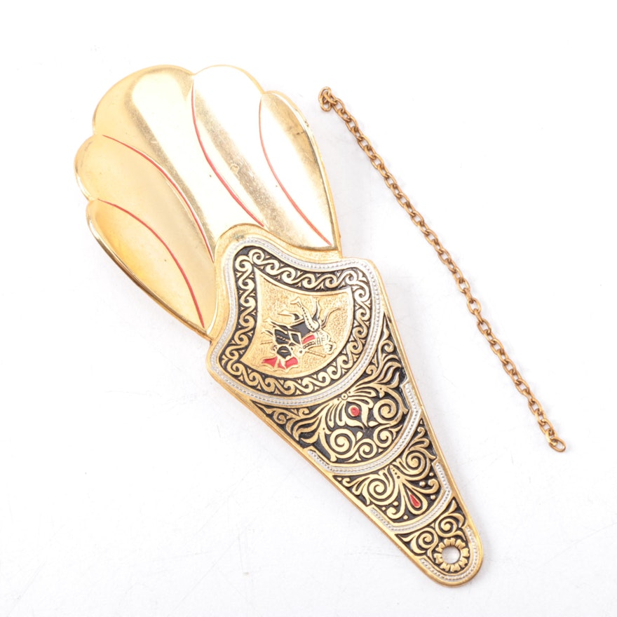 Vintage Spanish Enameled Bullfighter Shoe Horn