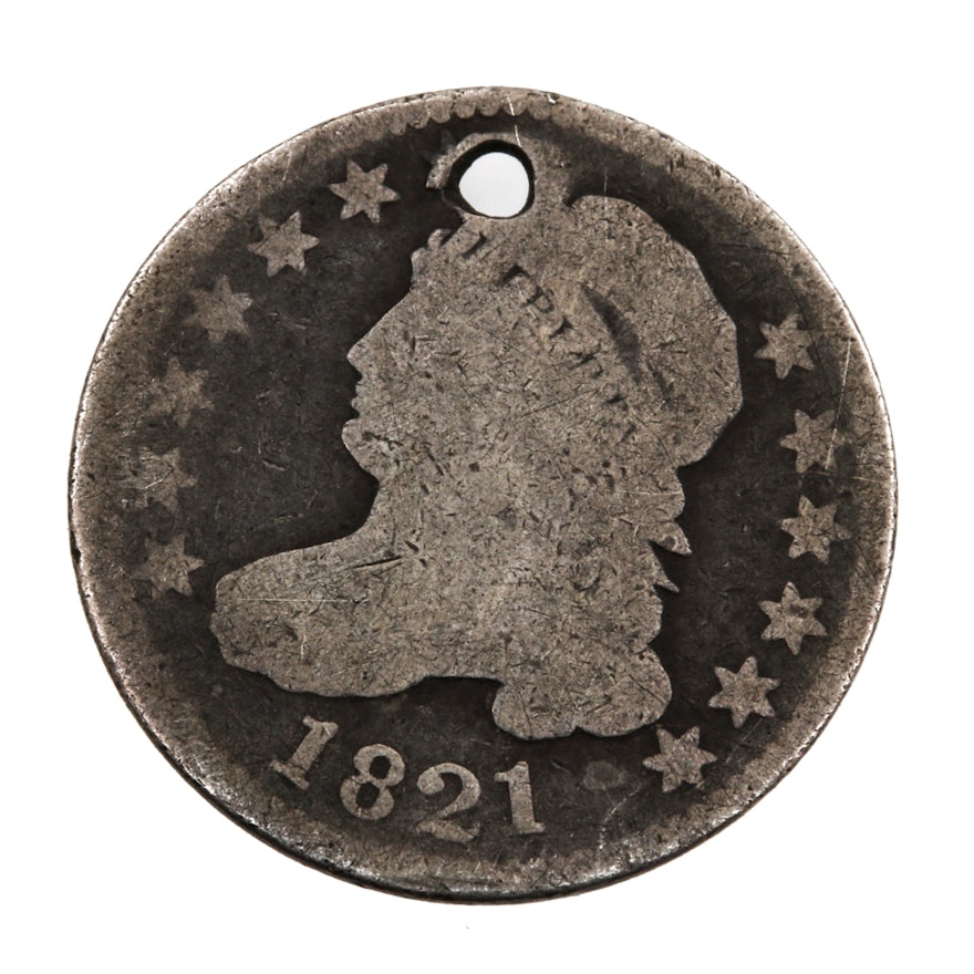 1821 Capped Bust Silver Dime