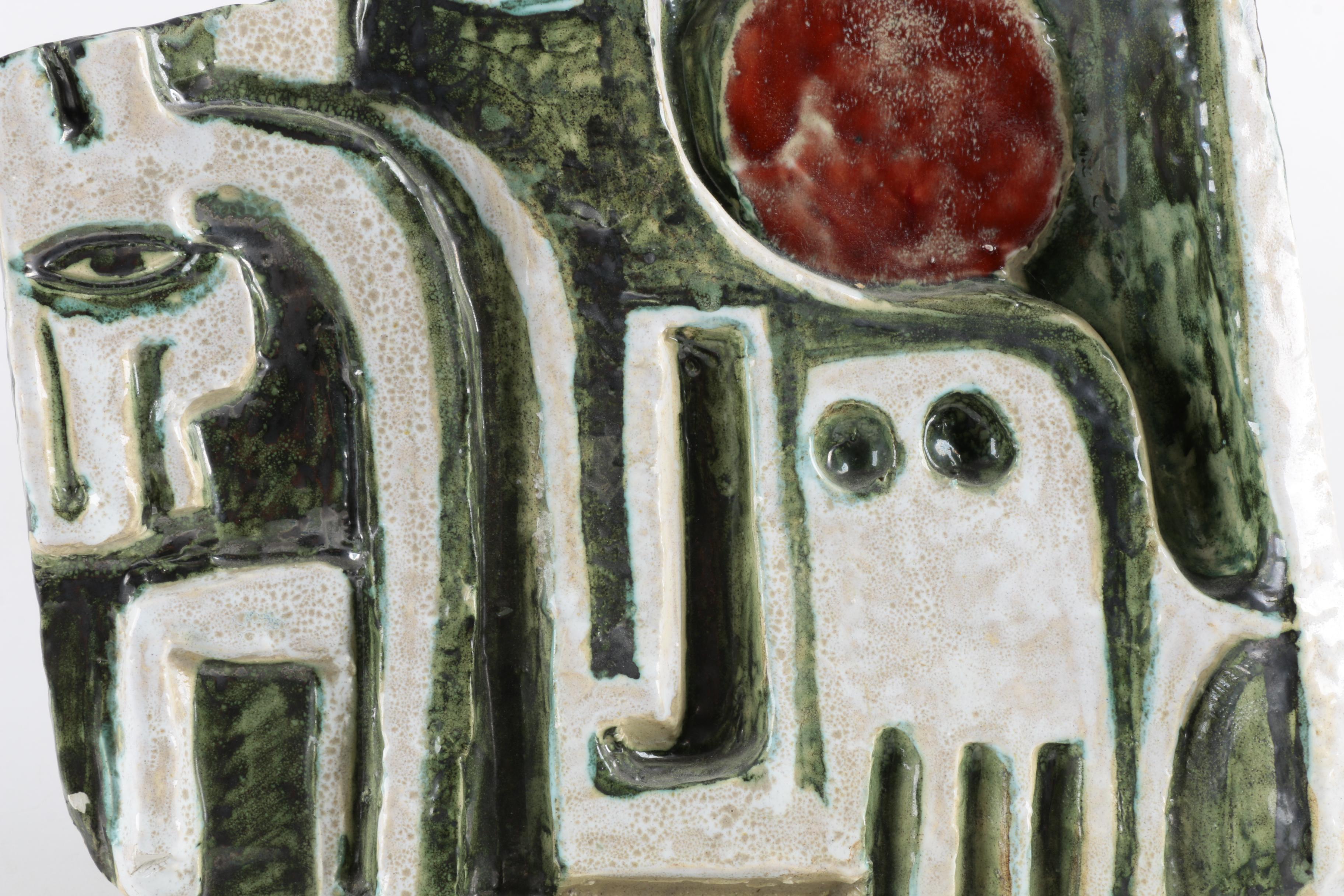 Signed Modernist Elio Schiavon Handbuilt Stoneware Vase