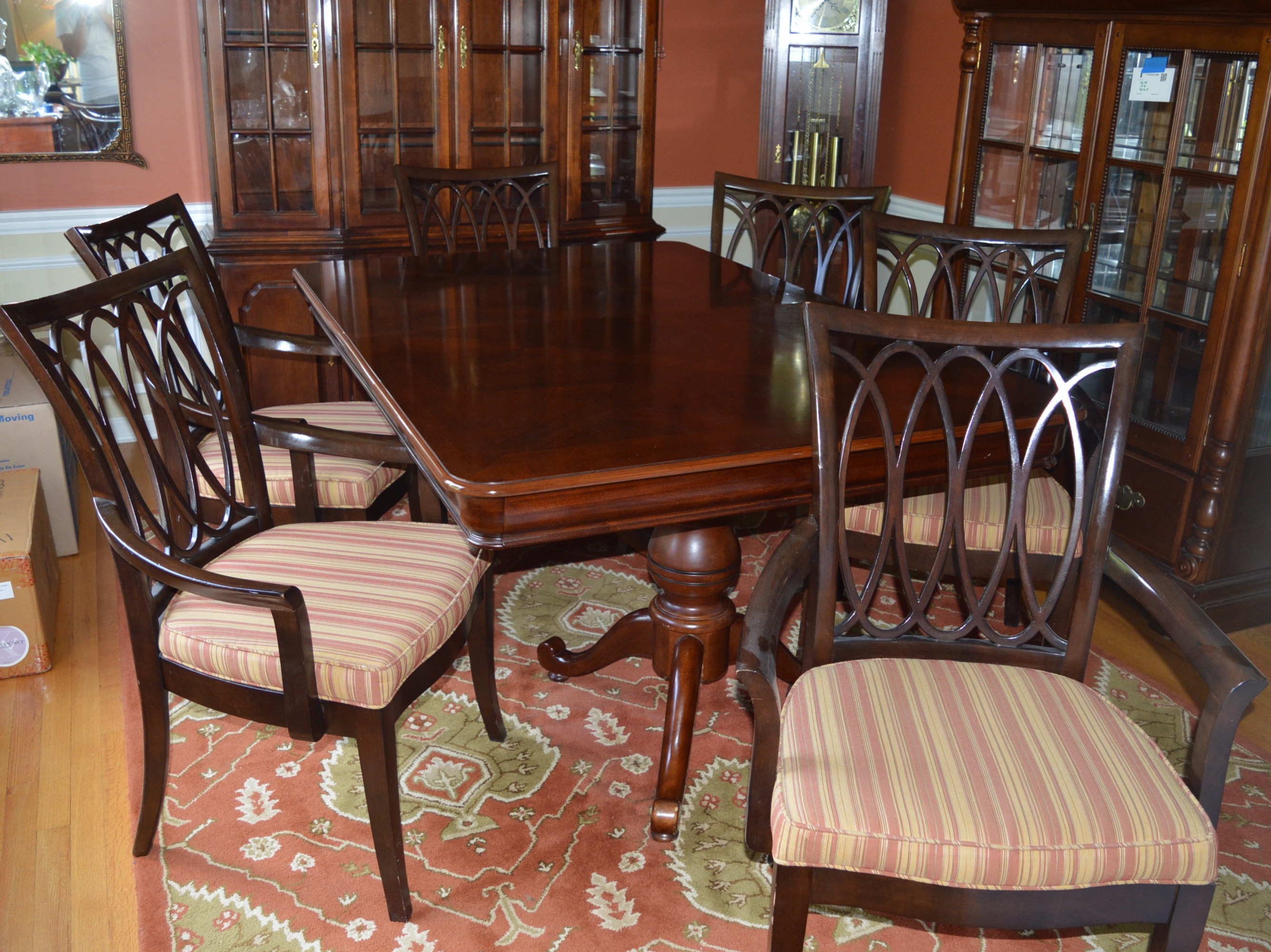 Dining Table and Eight Chairs