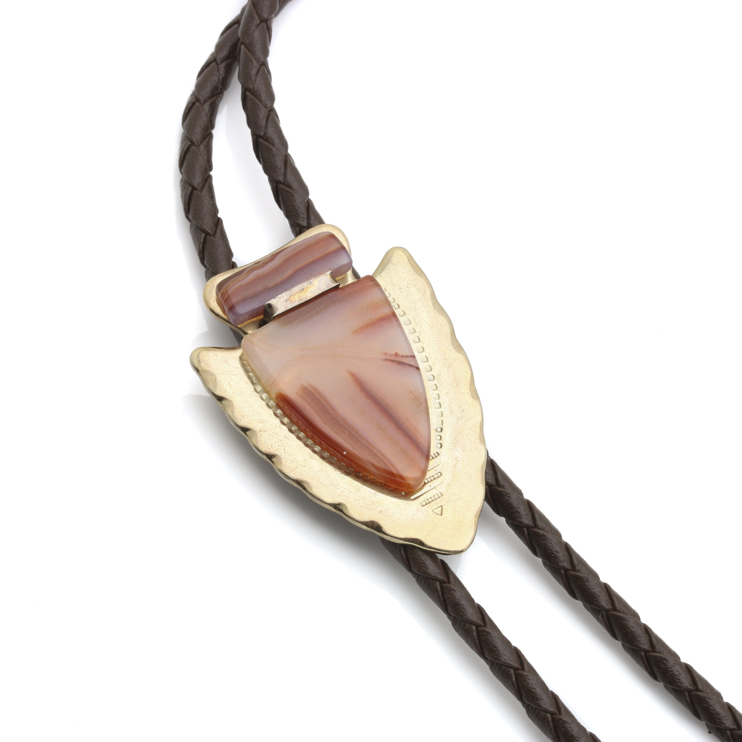 Native American Inspired Gemstone and Buffalo Motif Bolo Ties