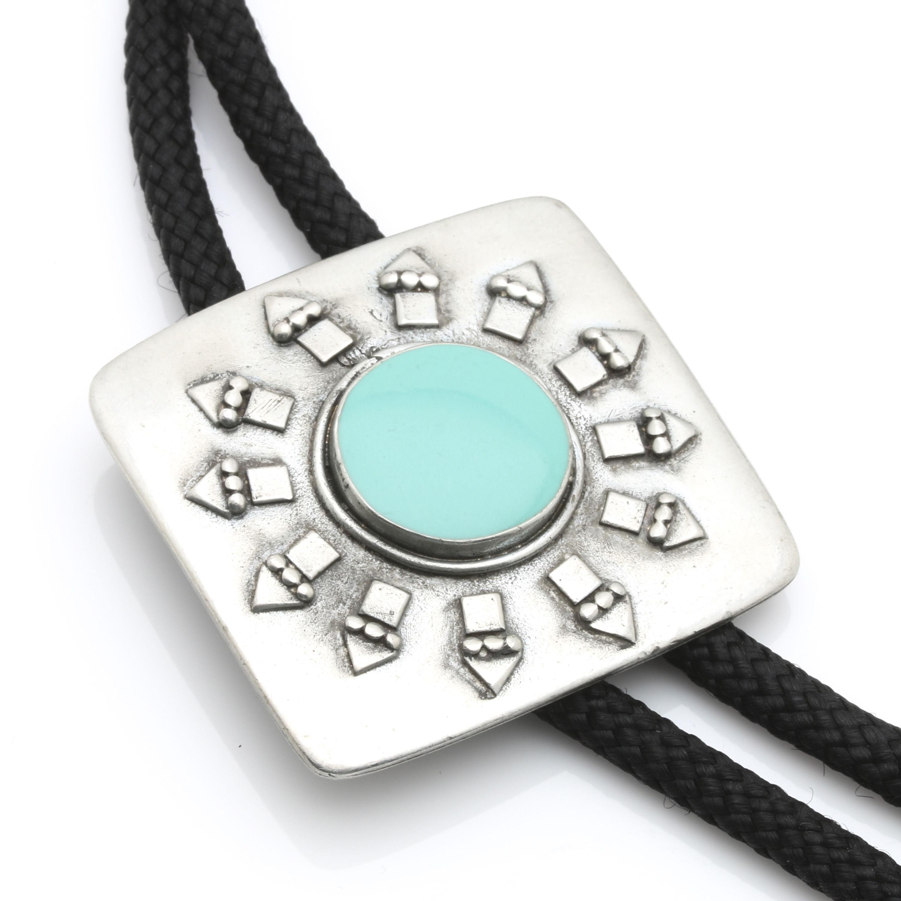 Native American Inspired Gemstone and Buffalo Motif Bolo Ties