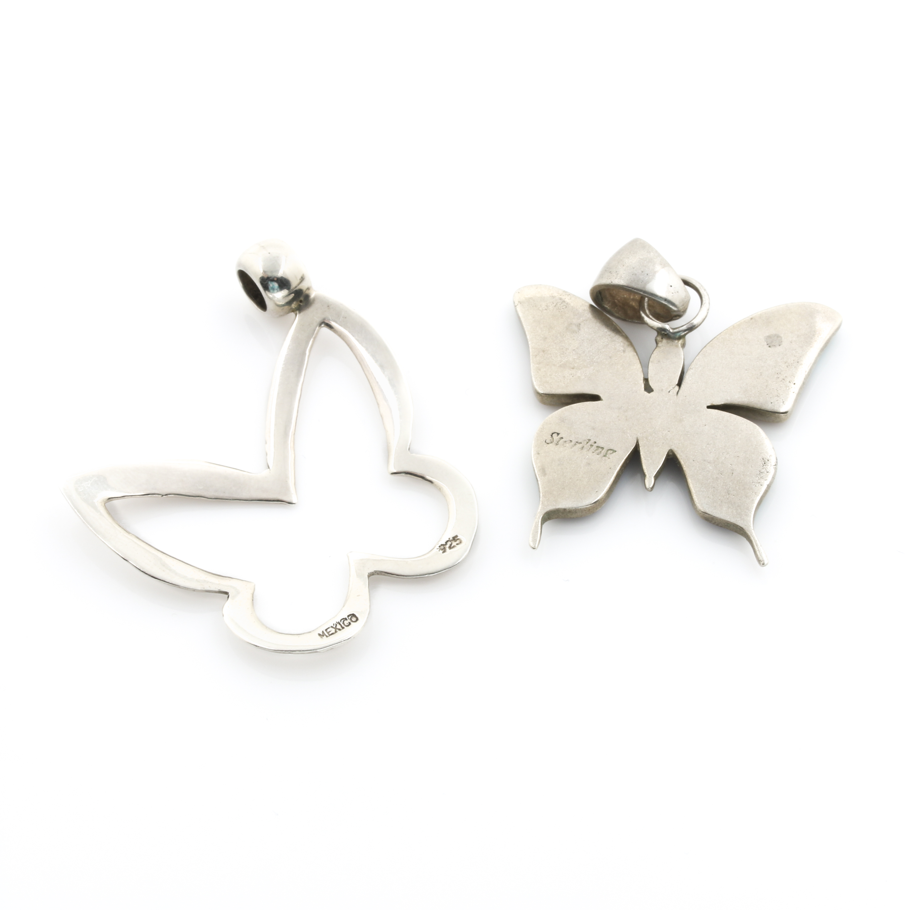 Native American Style Butterfly Jewelry Featuring Gemstone Inlay