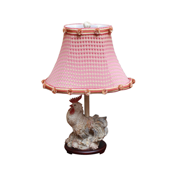 Glazed Ceramic Rooster Lamp