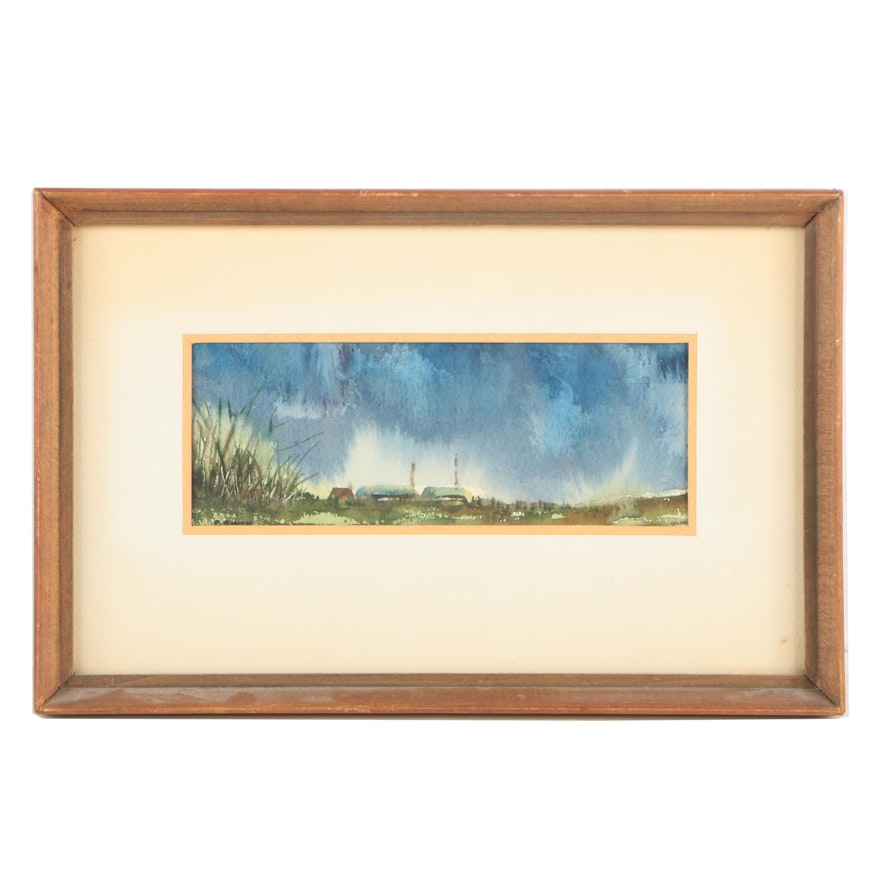 C. Smith Watercolor Painting of a Landscape