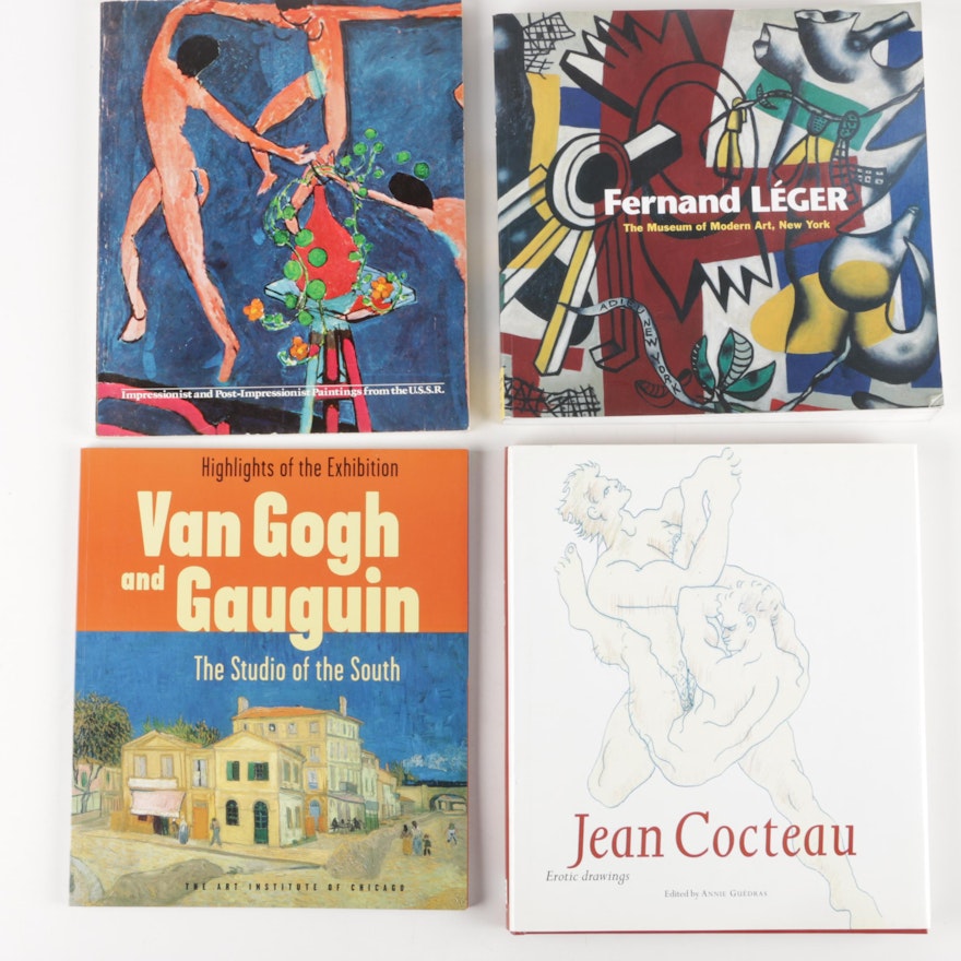 Art Books featuring Van Gogh, Gauguin, and Cocteau