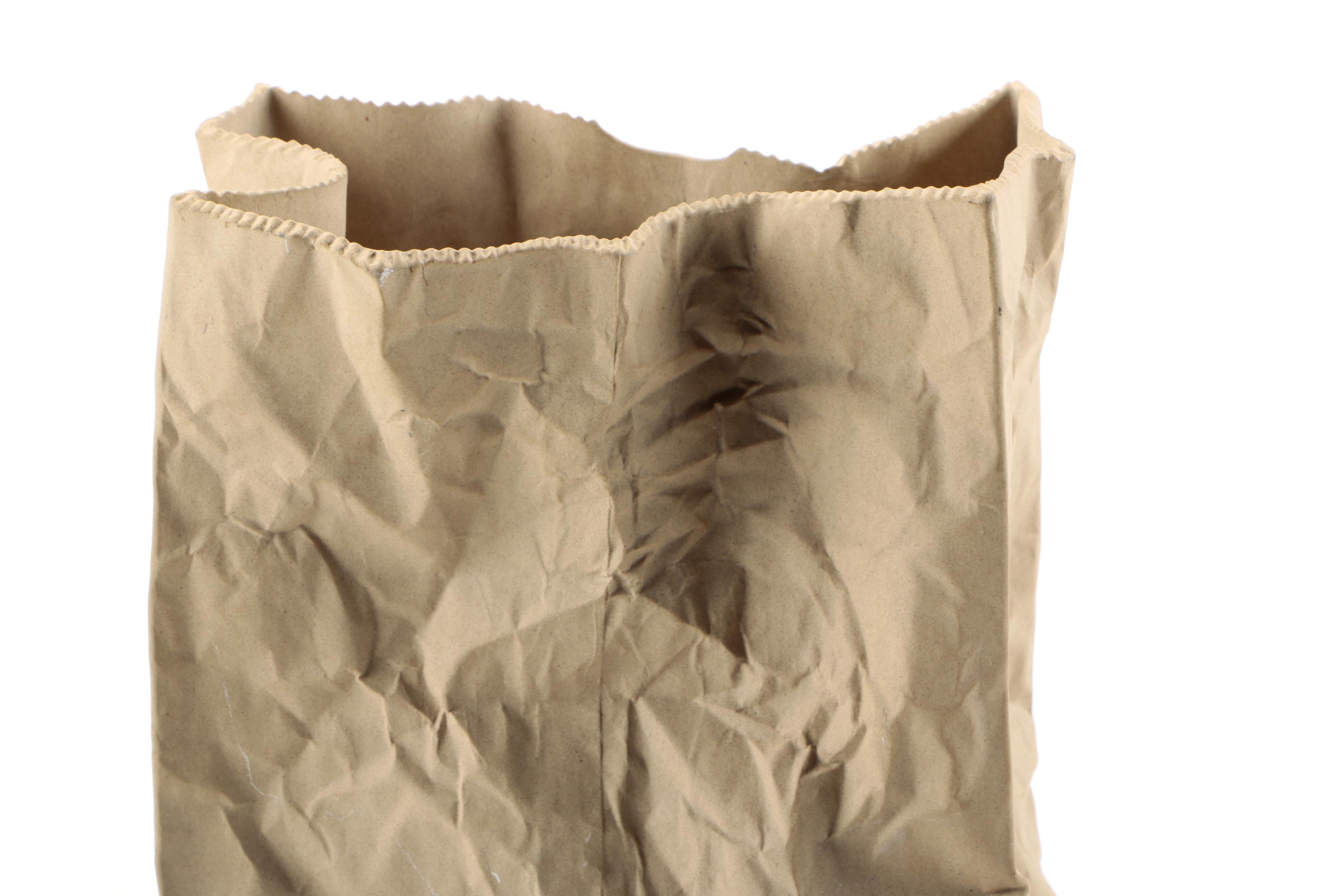 Ceramic Brown Paper Bag by Ceramic Illusions