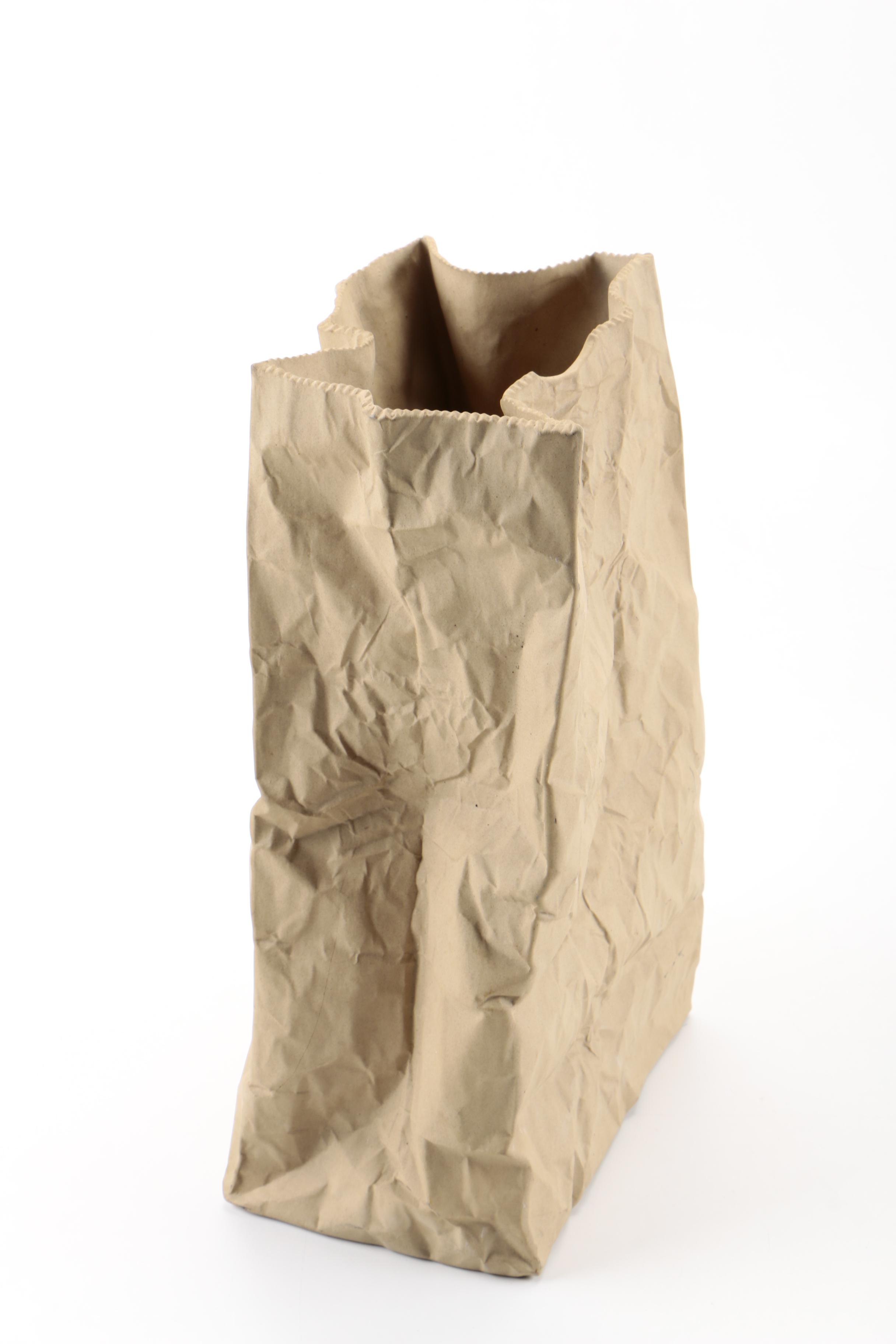 Ceramic Brown Paper Bag by Ceramic Illusions