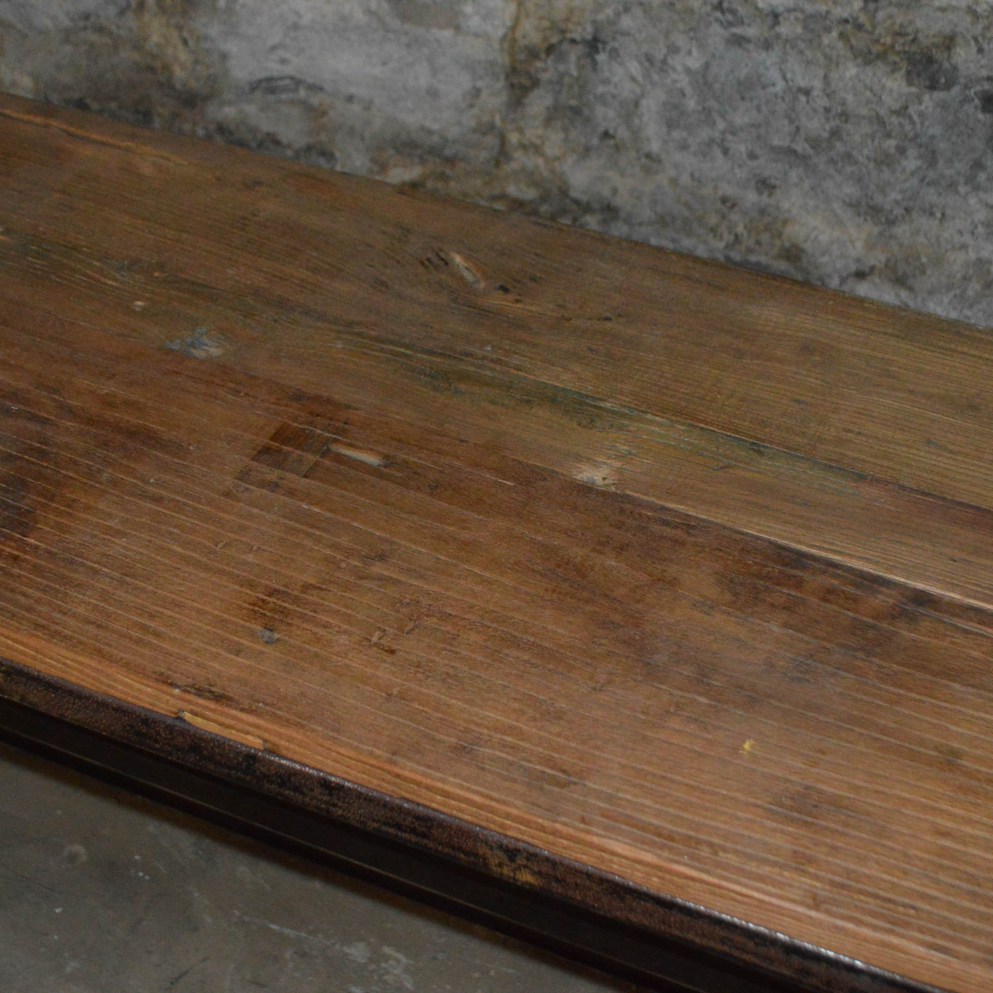 Reclaimed Wood and Metal Console Table