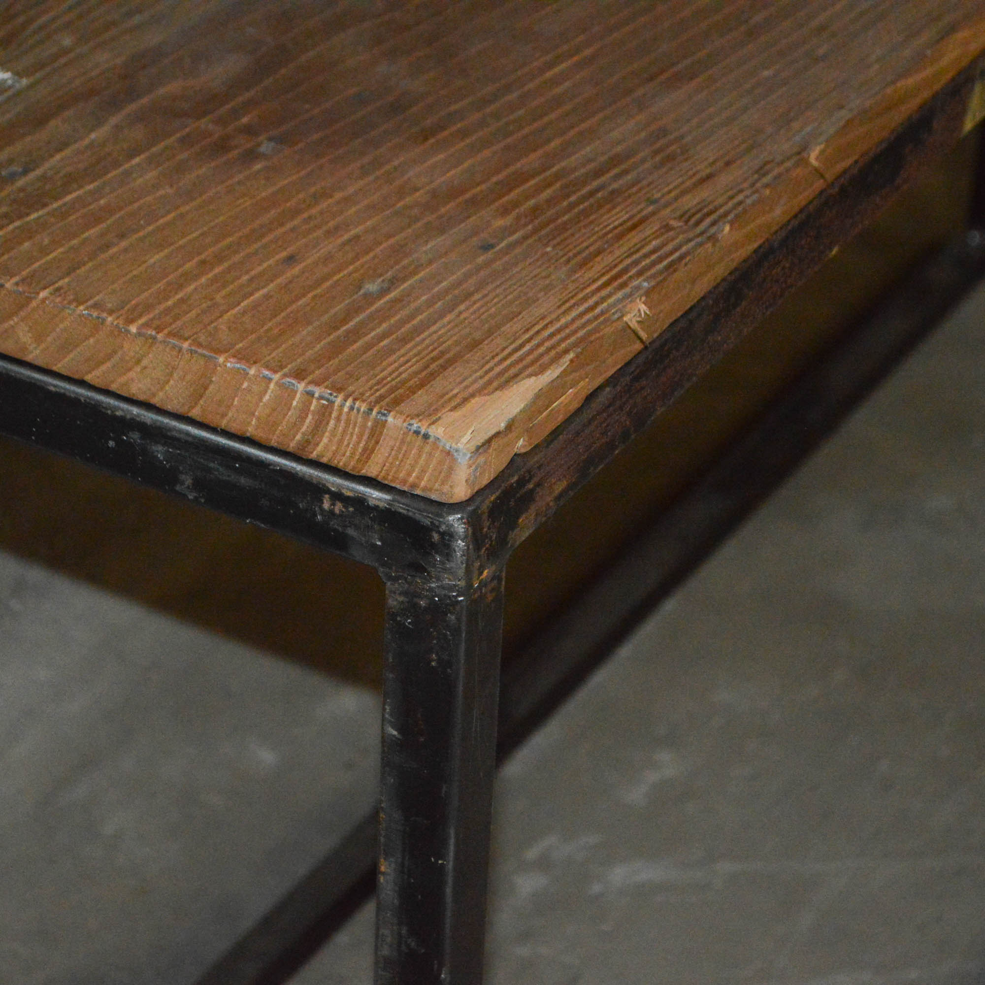 Reclaimed Wood and Metal Console Table