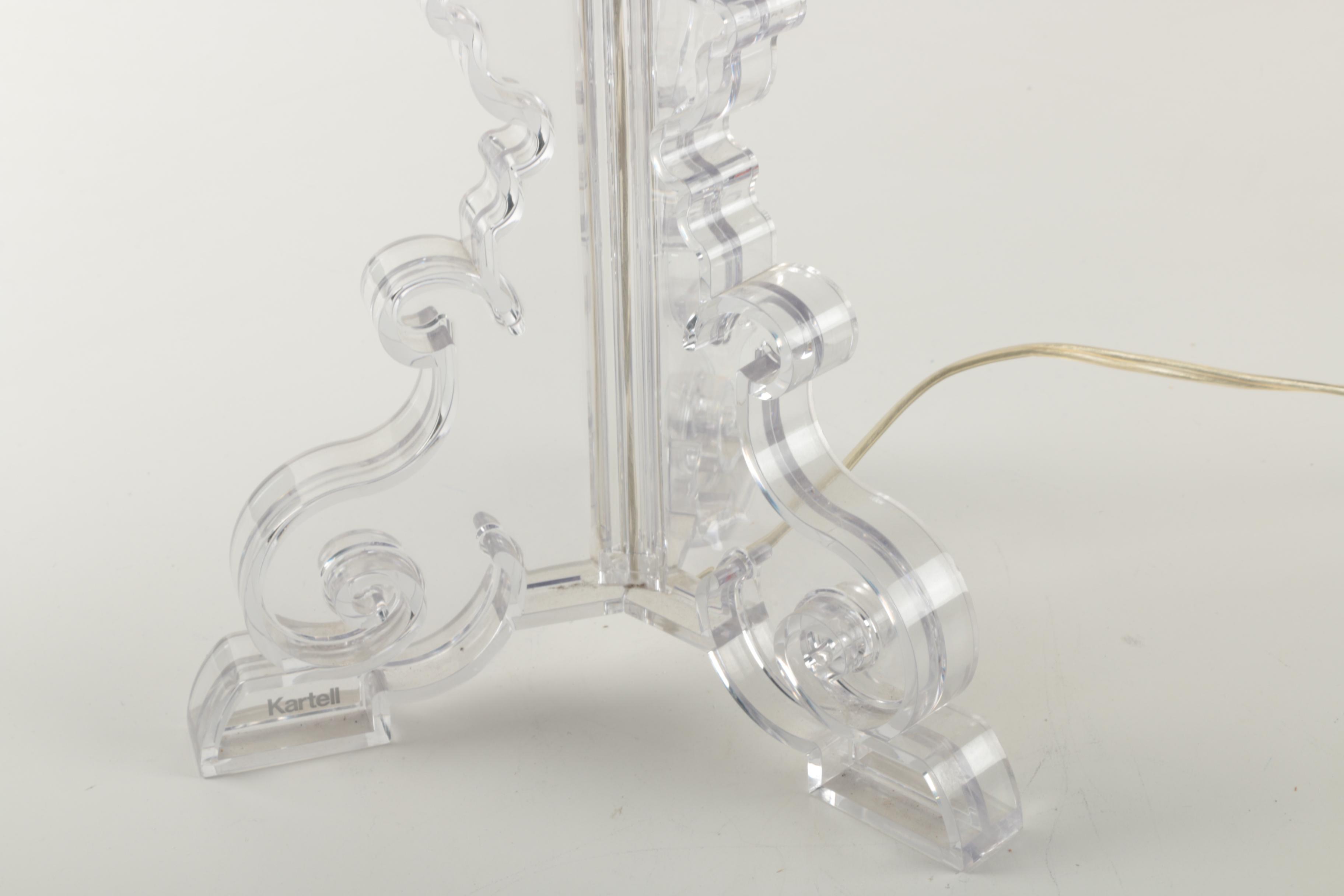 Contemporary Kartell Clear Acrylic Table Lamp
