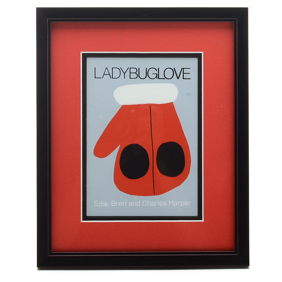 Edie, Brett, & Charley Harper Collaborative Serigraph Print "Lady Bug Love"