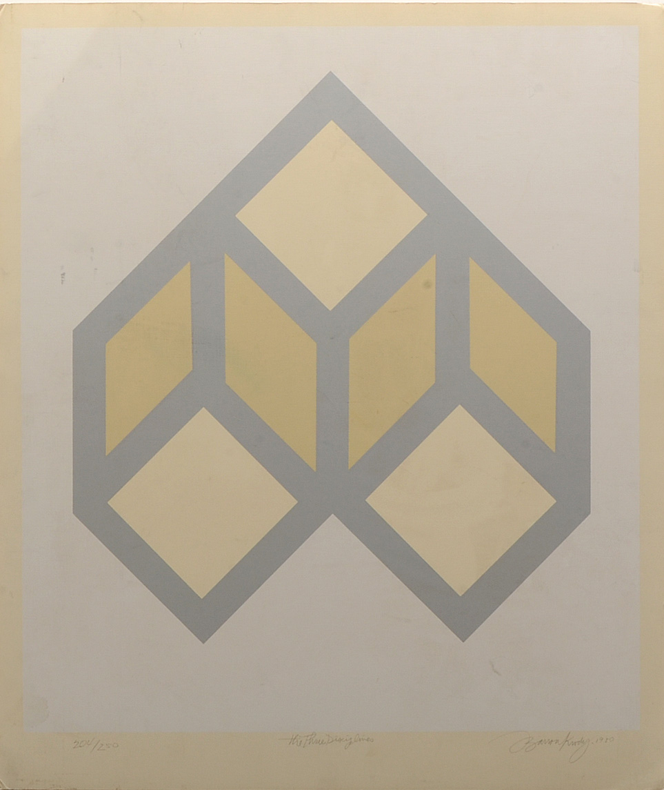 Barron Krody Signed 1980 Limited Edition Serigraph "The Three Disciplines"