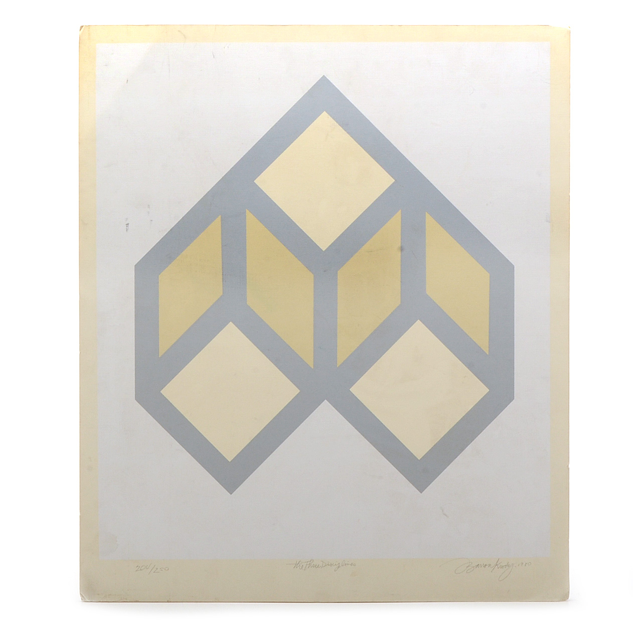 Barron Krody Signed 1980 Limited Edition Serigraph "The Three Disciplines"