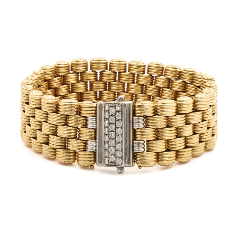 Moda Italia 18K Yellow Gold Diamond Bracelet