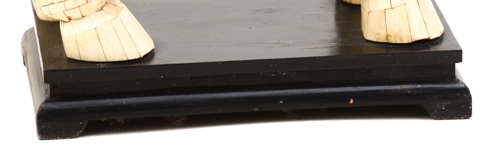 Large Chinese Tessellated Bone Horse Sculpture