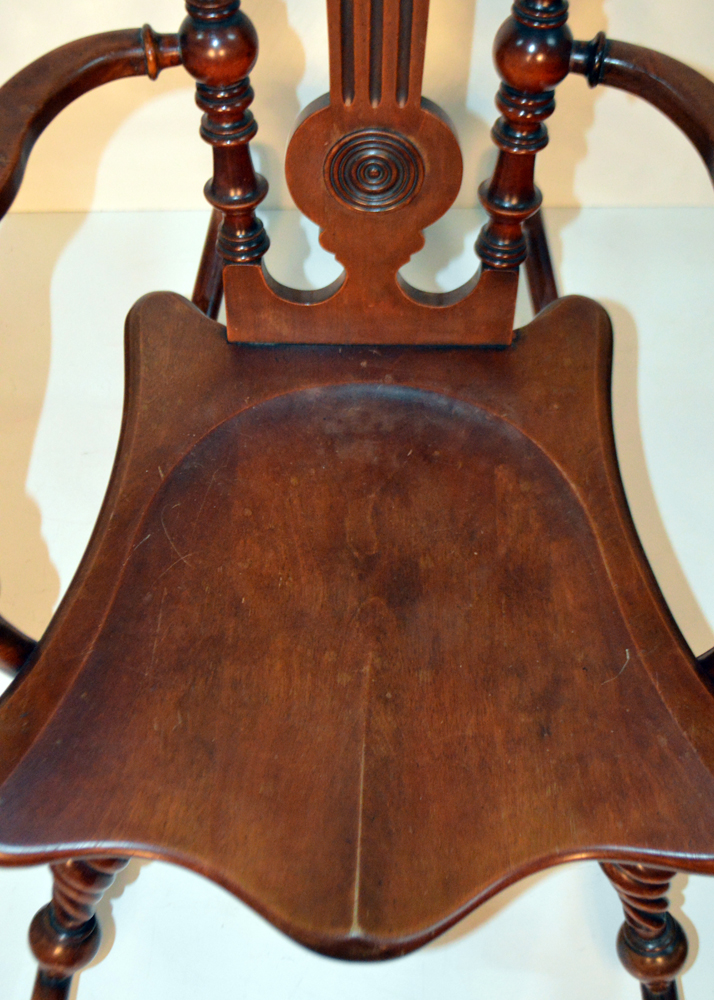 Antique Neoclassical Style Barley Twist Rocking Chair