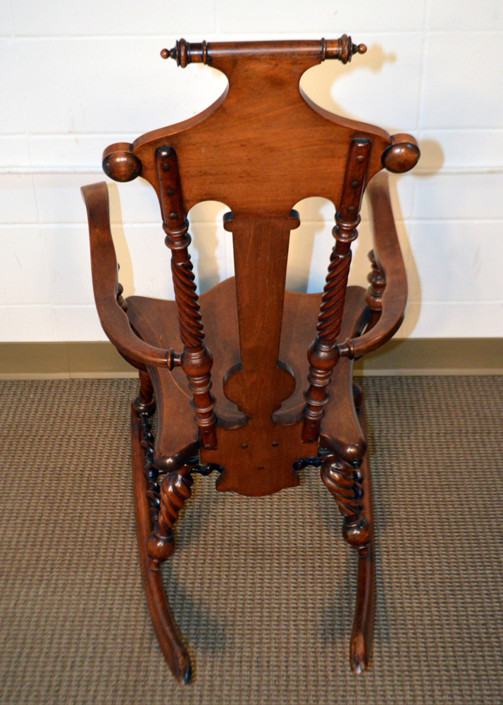 Antique Neoclassical Style Barley Twist Rocking Chair