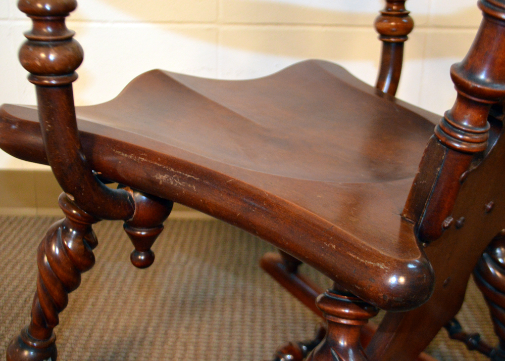 Antique Neoclassical Style Barley Twist Rocking Chair