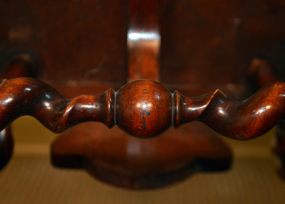 Antique Neoclassical Style Barley Twist Rocking Chair