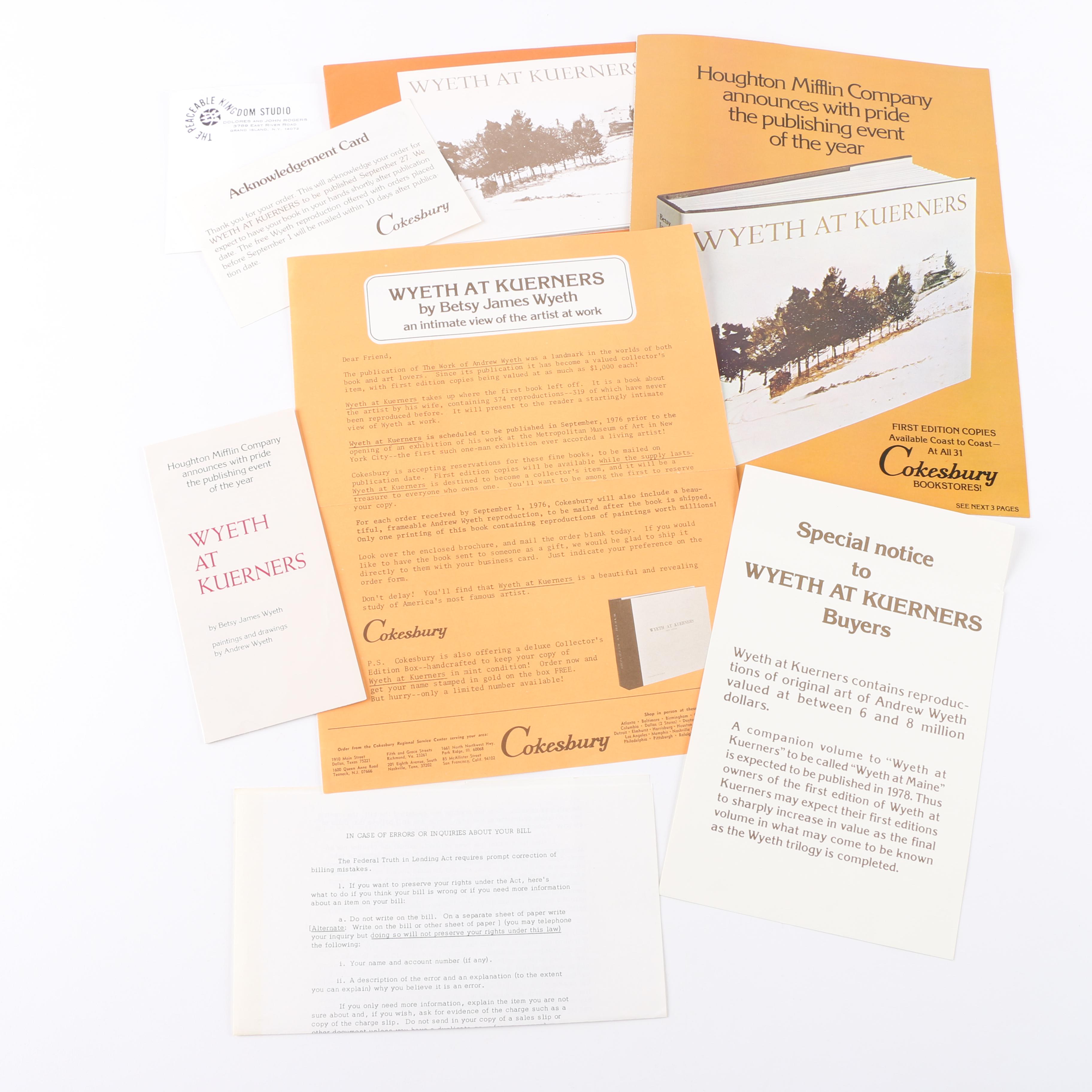 1976 "Wyeth at Kuerners" by Betsy James Wyeth