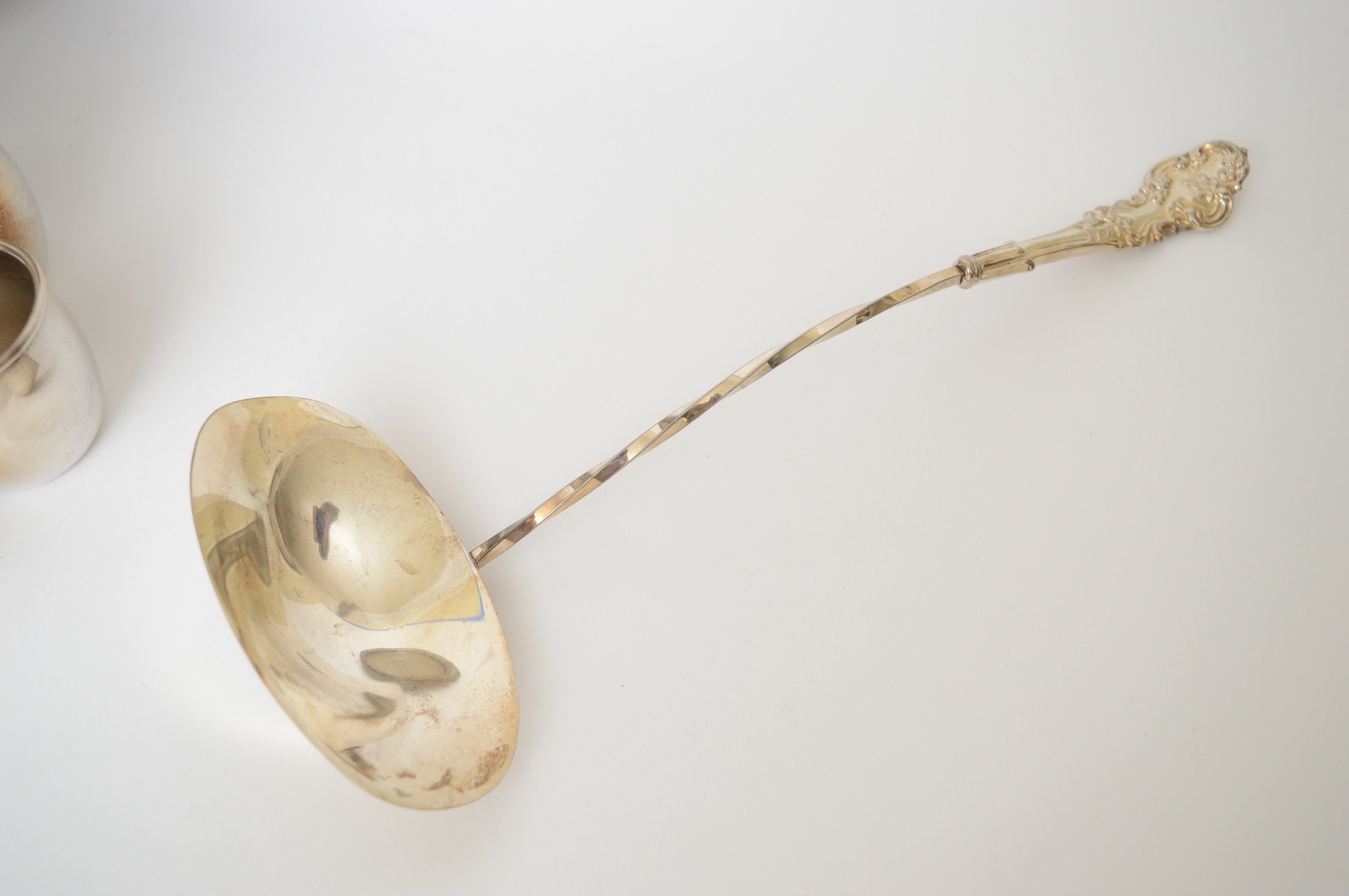 F. B. Rogers Silver-Plated Punch Bowl with Tray and Twelve Cups