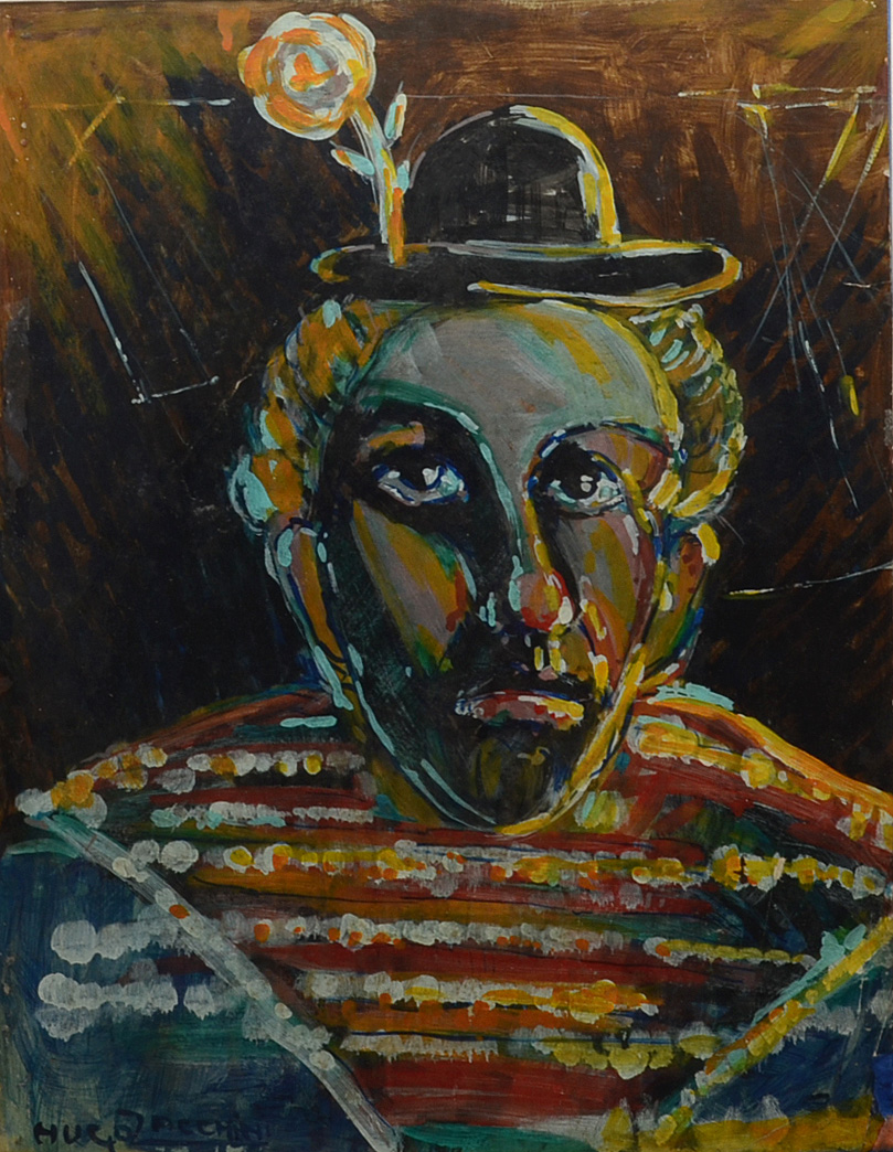 Hugo Zacchini Oil Painting of a Clown
