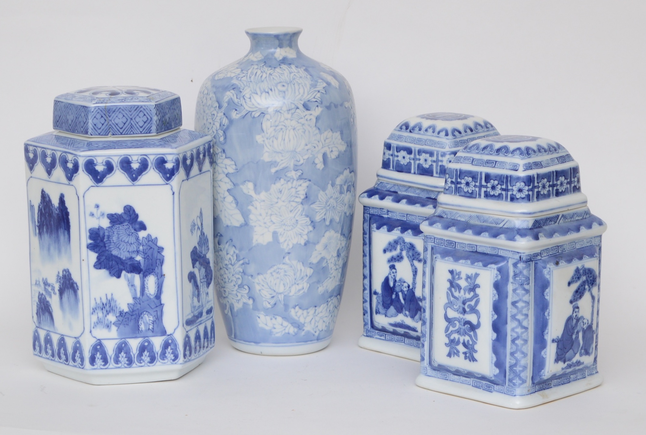 Blue and White Porcelain Grouping