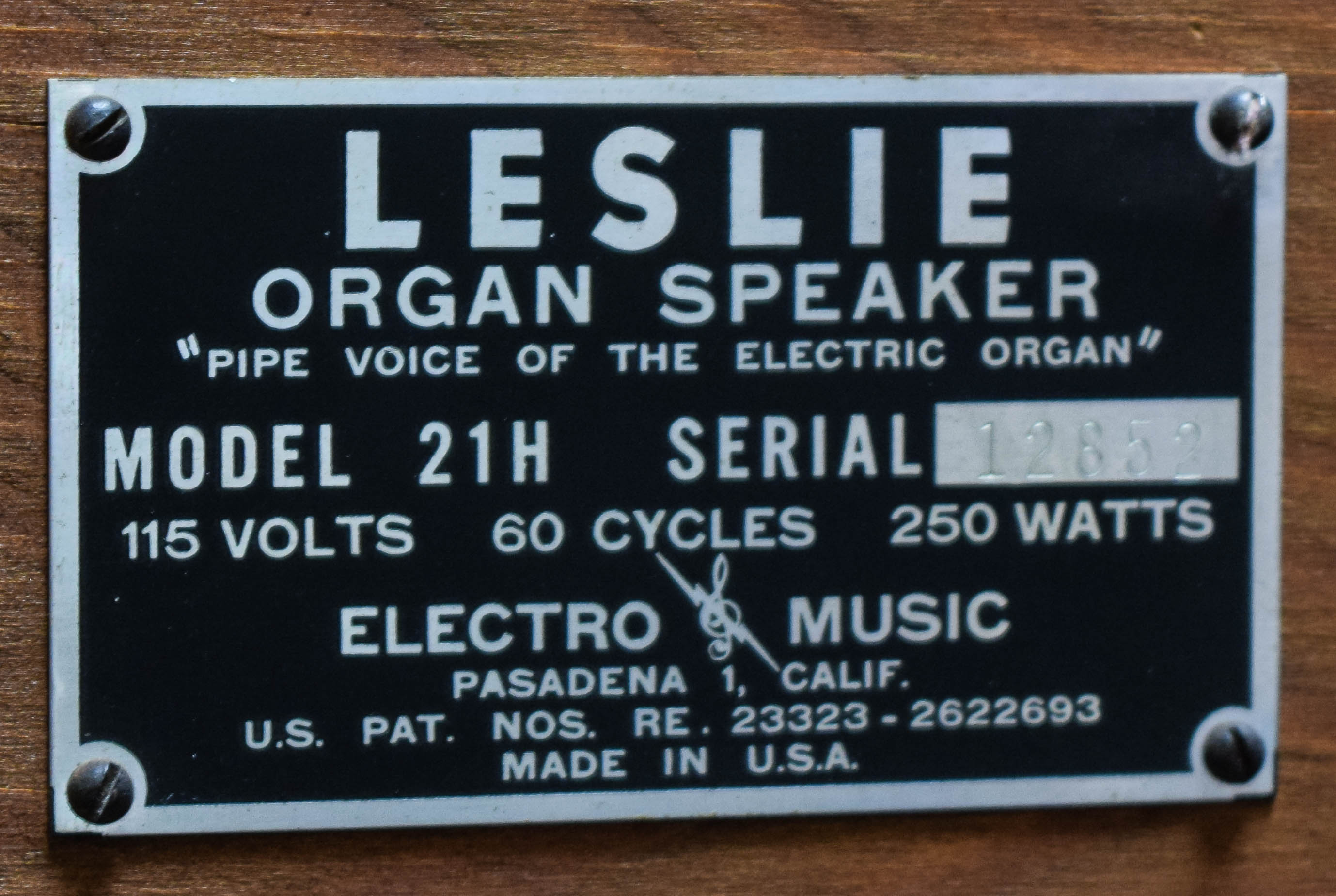 Vintage Leslie Model 21H Organ Speaker