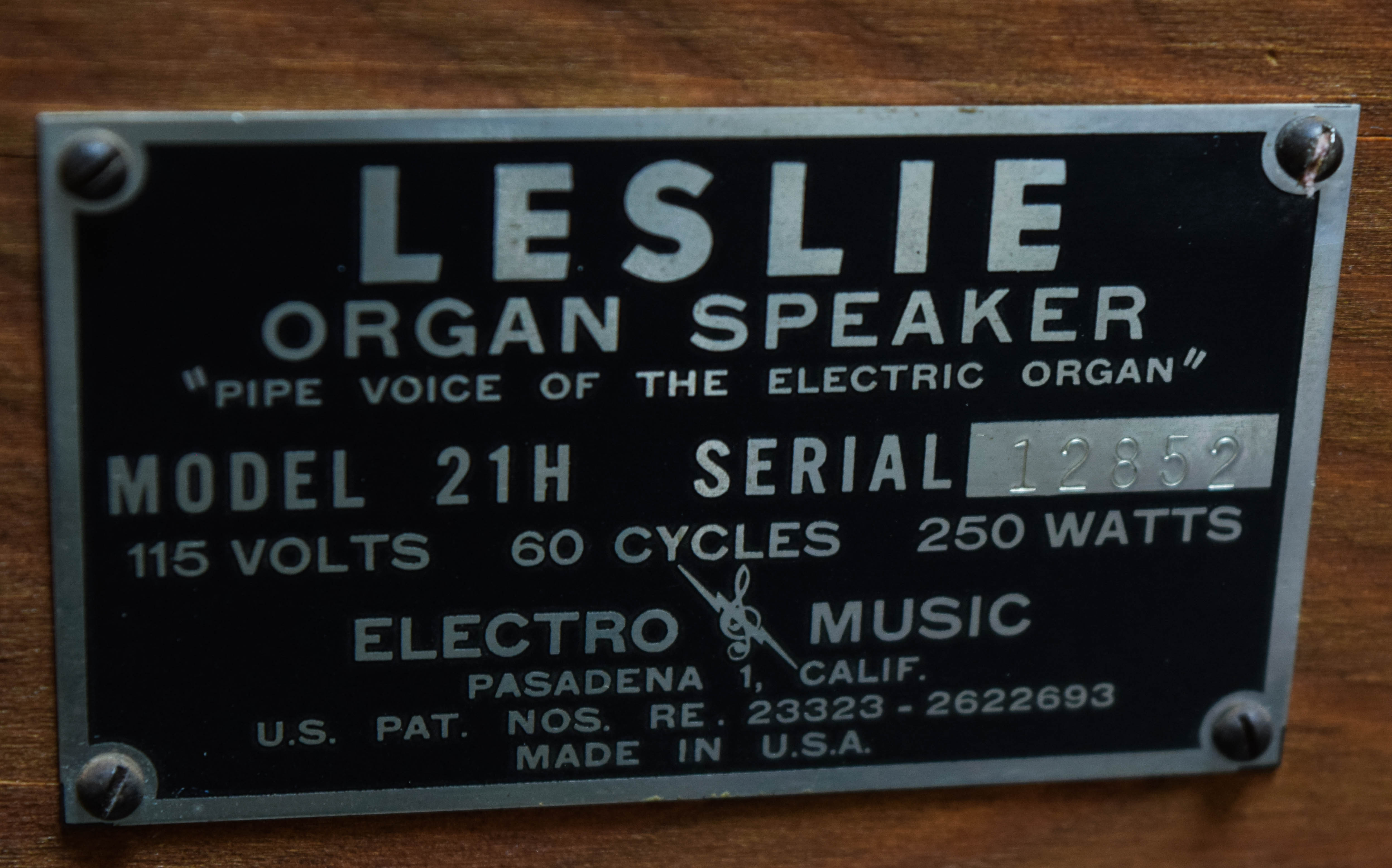 Vintage Leslie Model 21H Organ Speaker