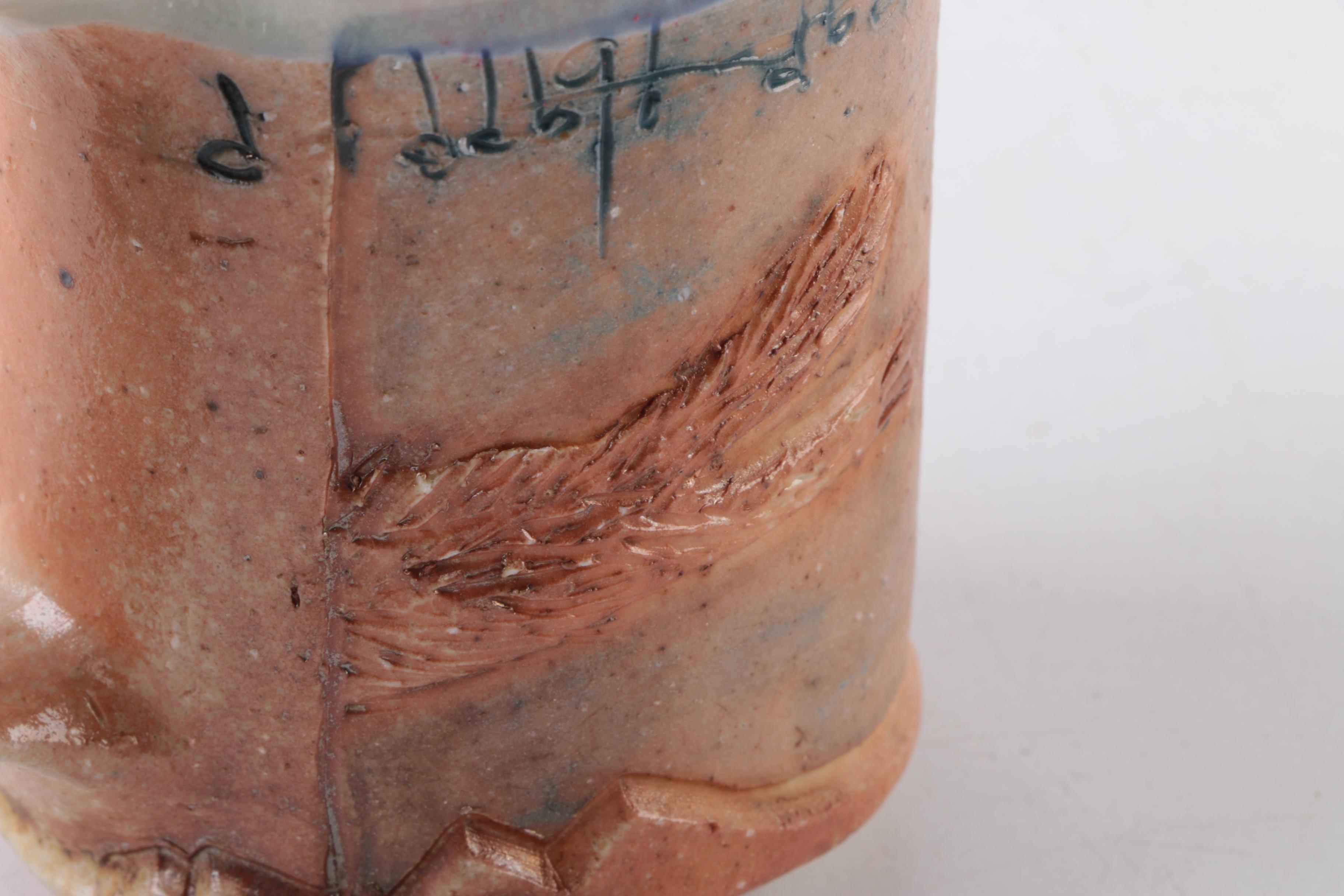 Hand Thrown Stoneware Candle Holder and Mugs