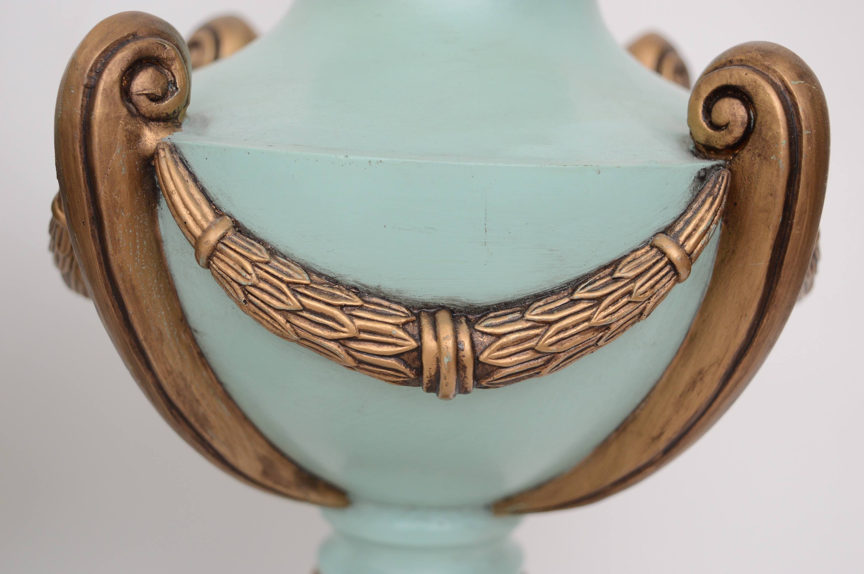 Pair of Decorative Wood Urns by Chrisdon