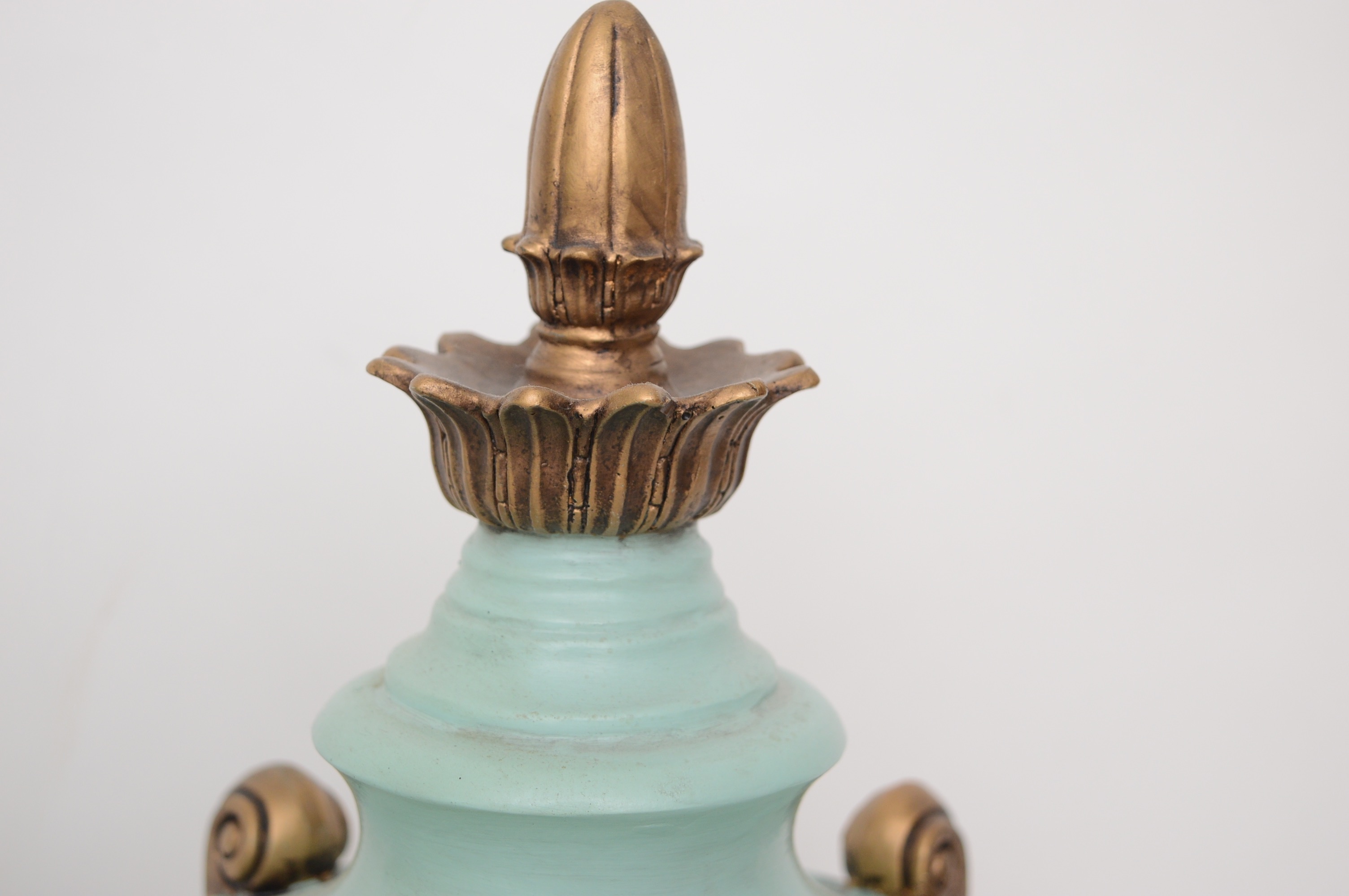 Pair of Decorative Wood Urns by Chrisdon