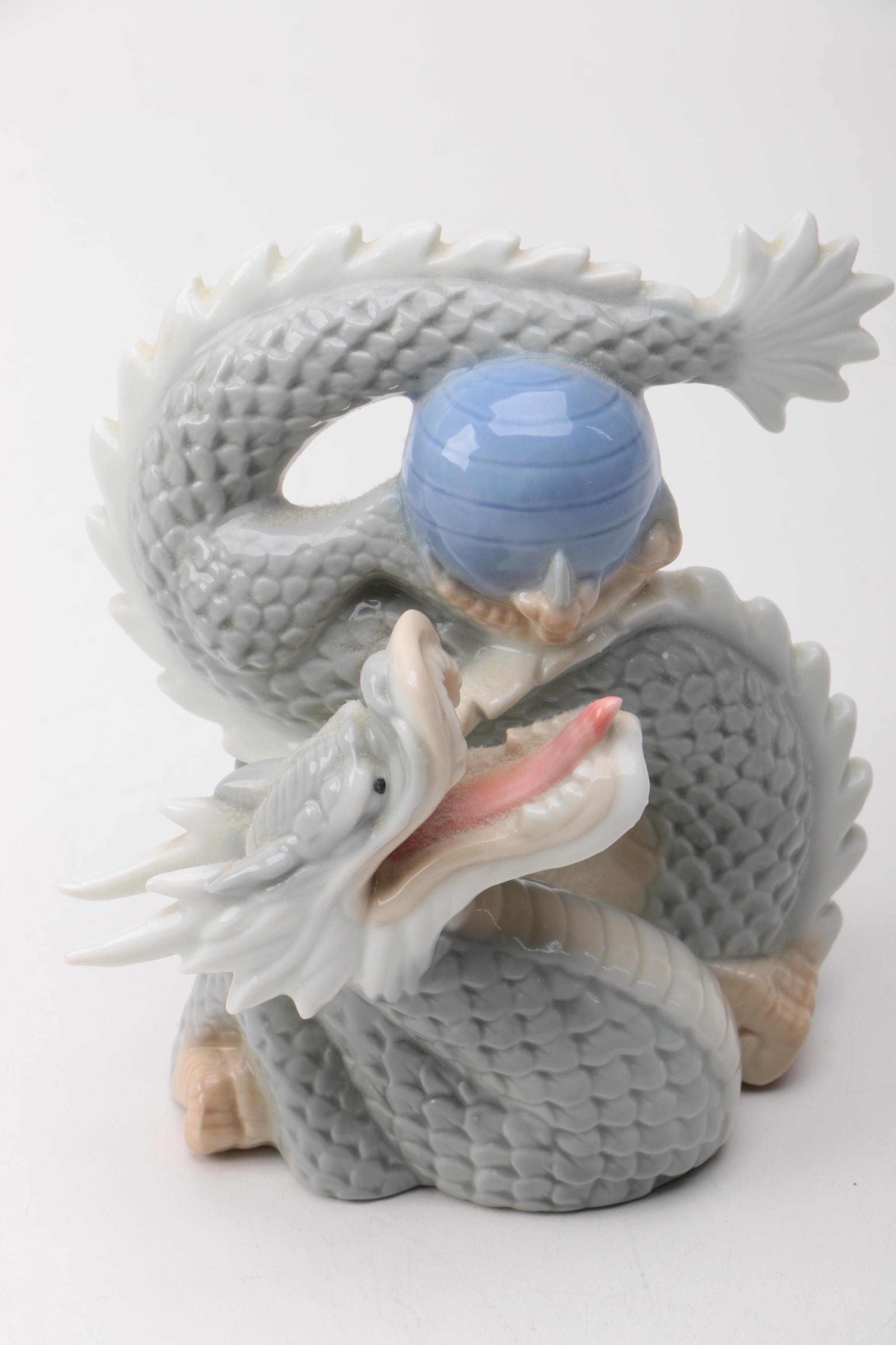 Ceramic Chinese Dragon Figurines