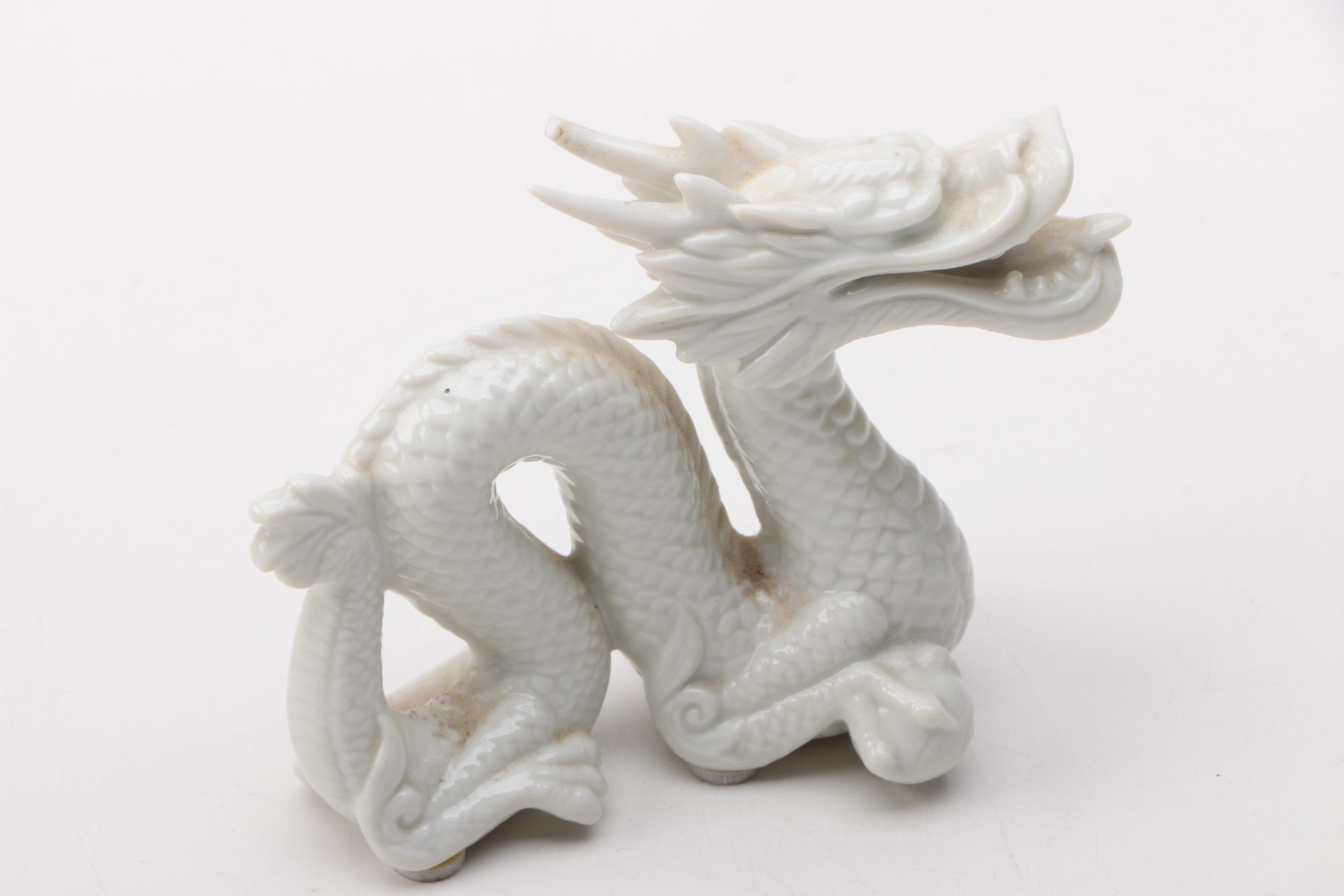 Ceramic Chinese Dragon Figurines