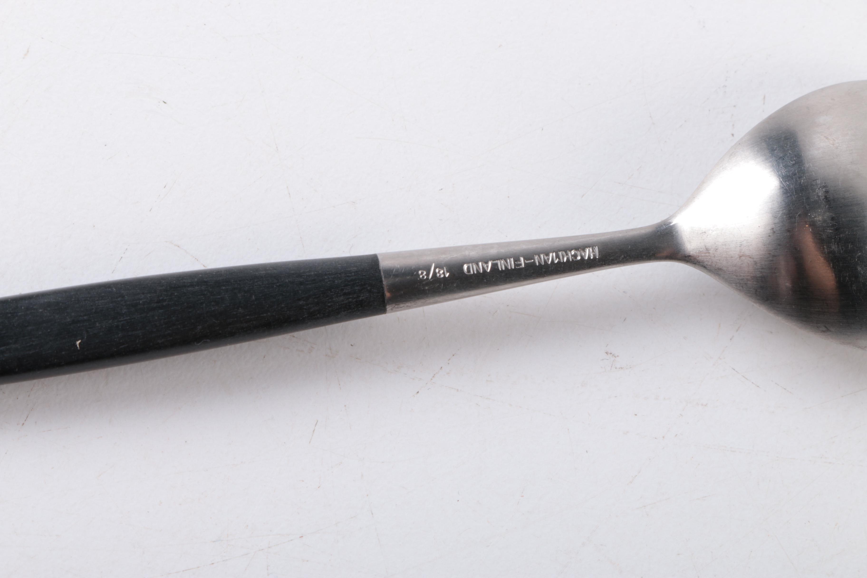 Scandinavian Hackman "Lion-Black" Stainless Steel Flatware Set