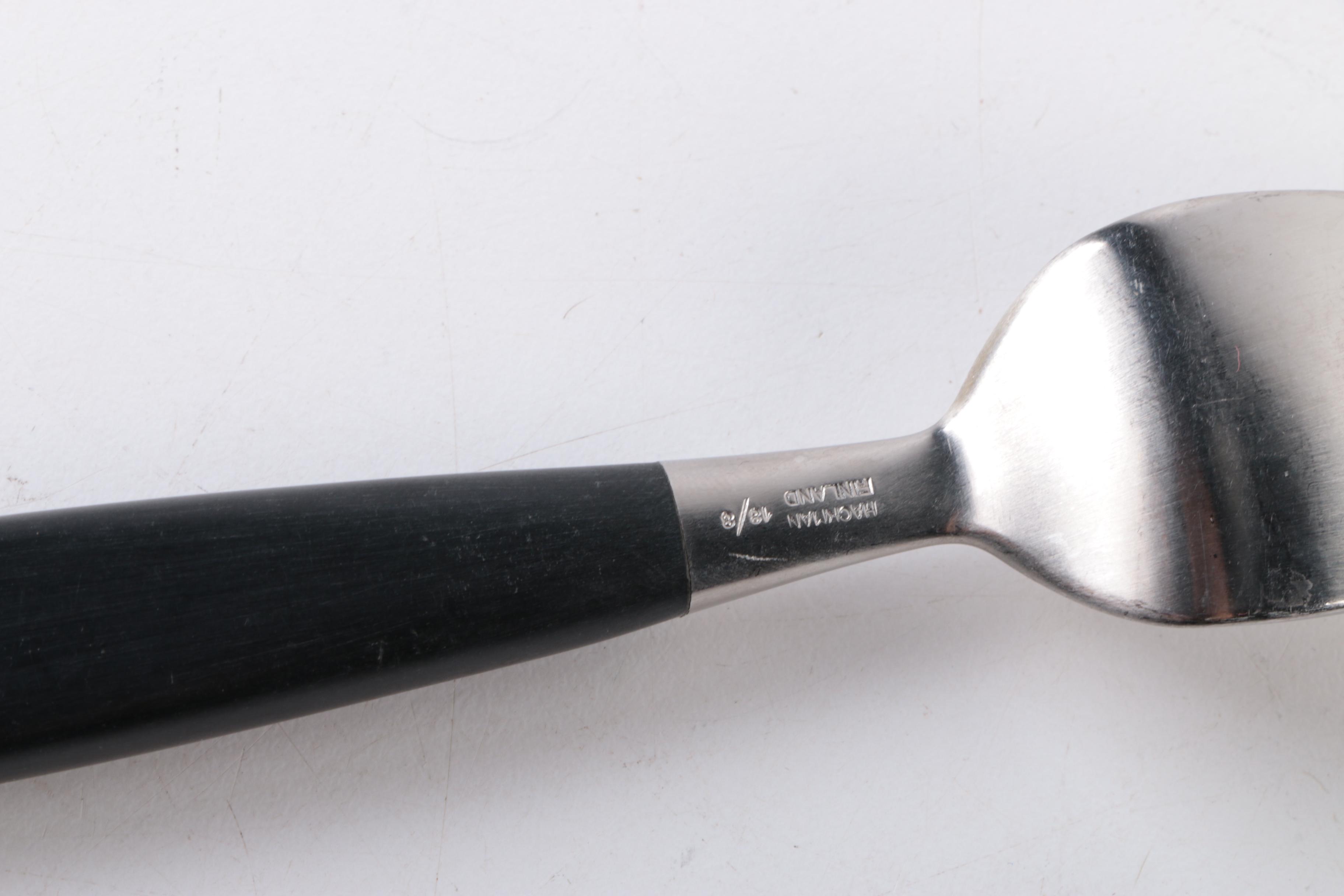 Scandinavian Hackman "Lion-Black" Stainless Steel Flatware Set