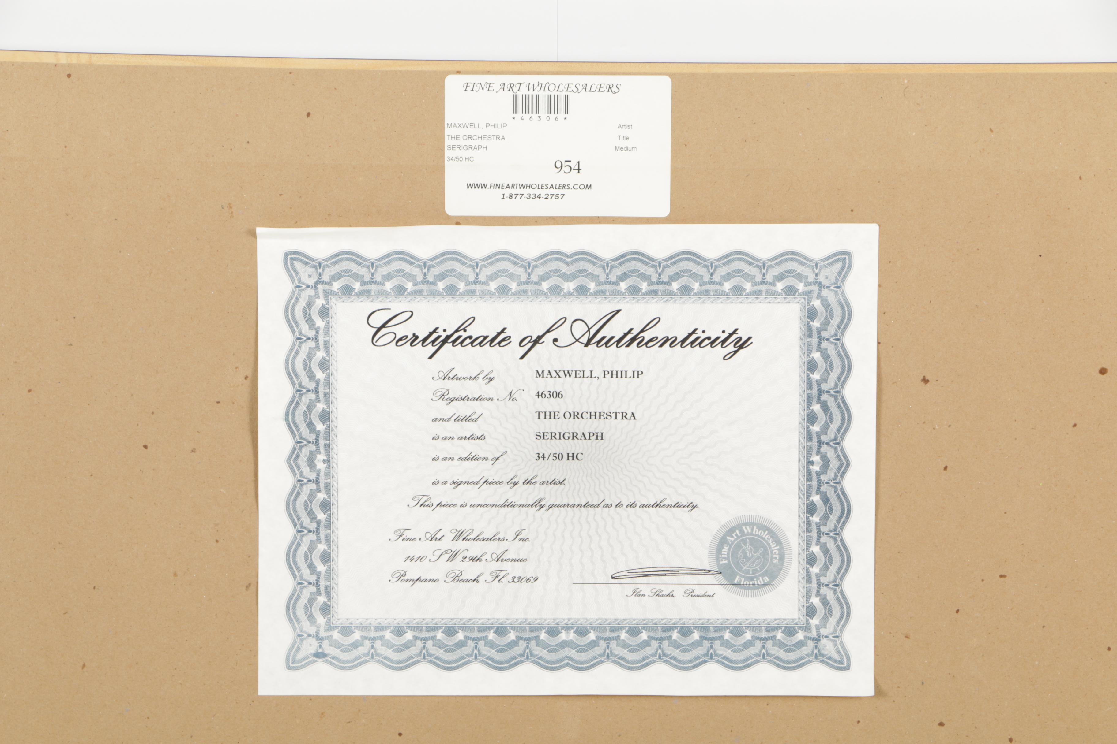 Philip Maxwell Limited Edition Hors Commerce Serigraph "The Orchestra"