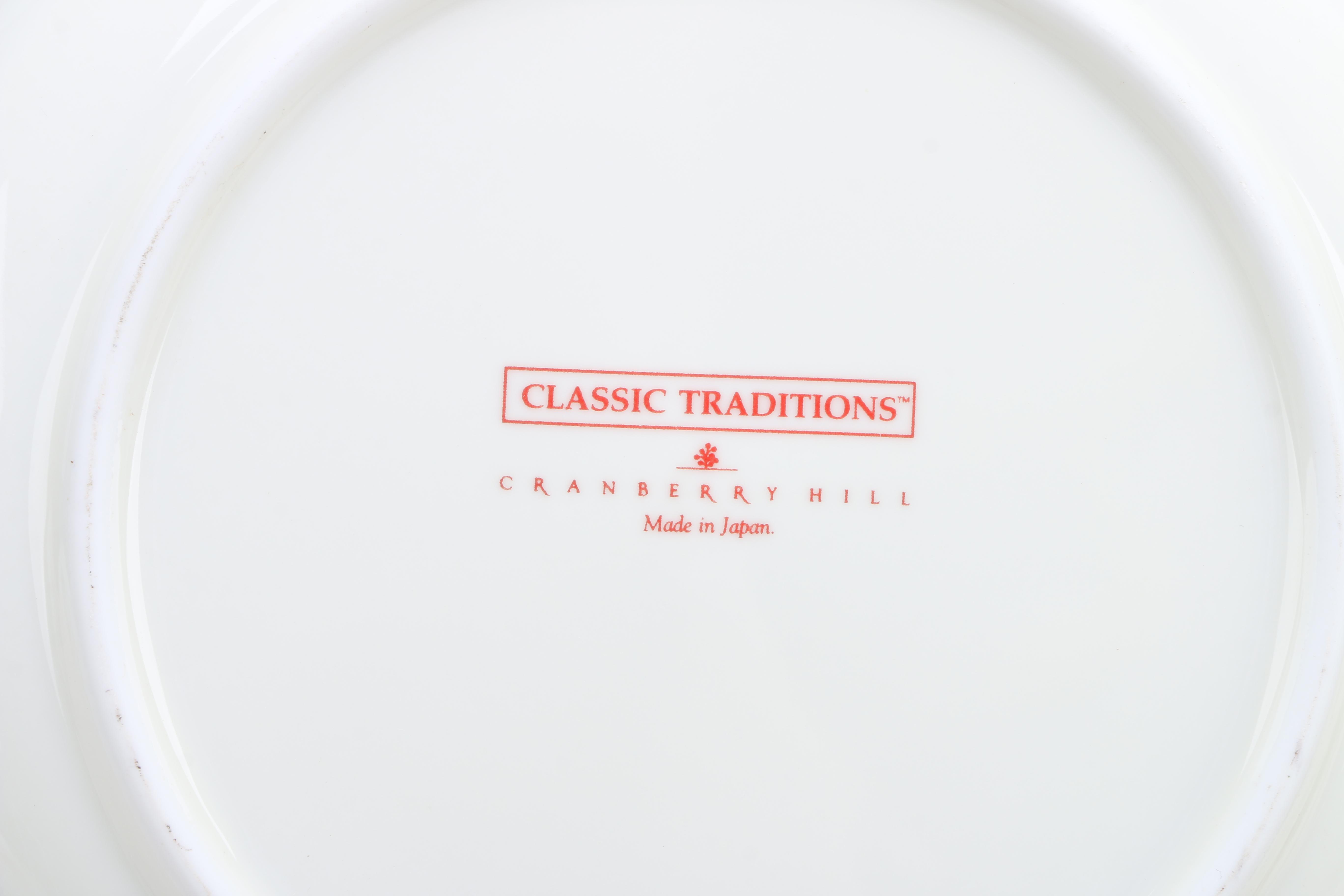 Classic Traditions "Cranberry Hill" Christmas Tableware