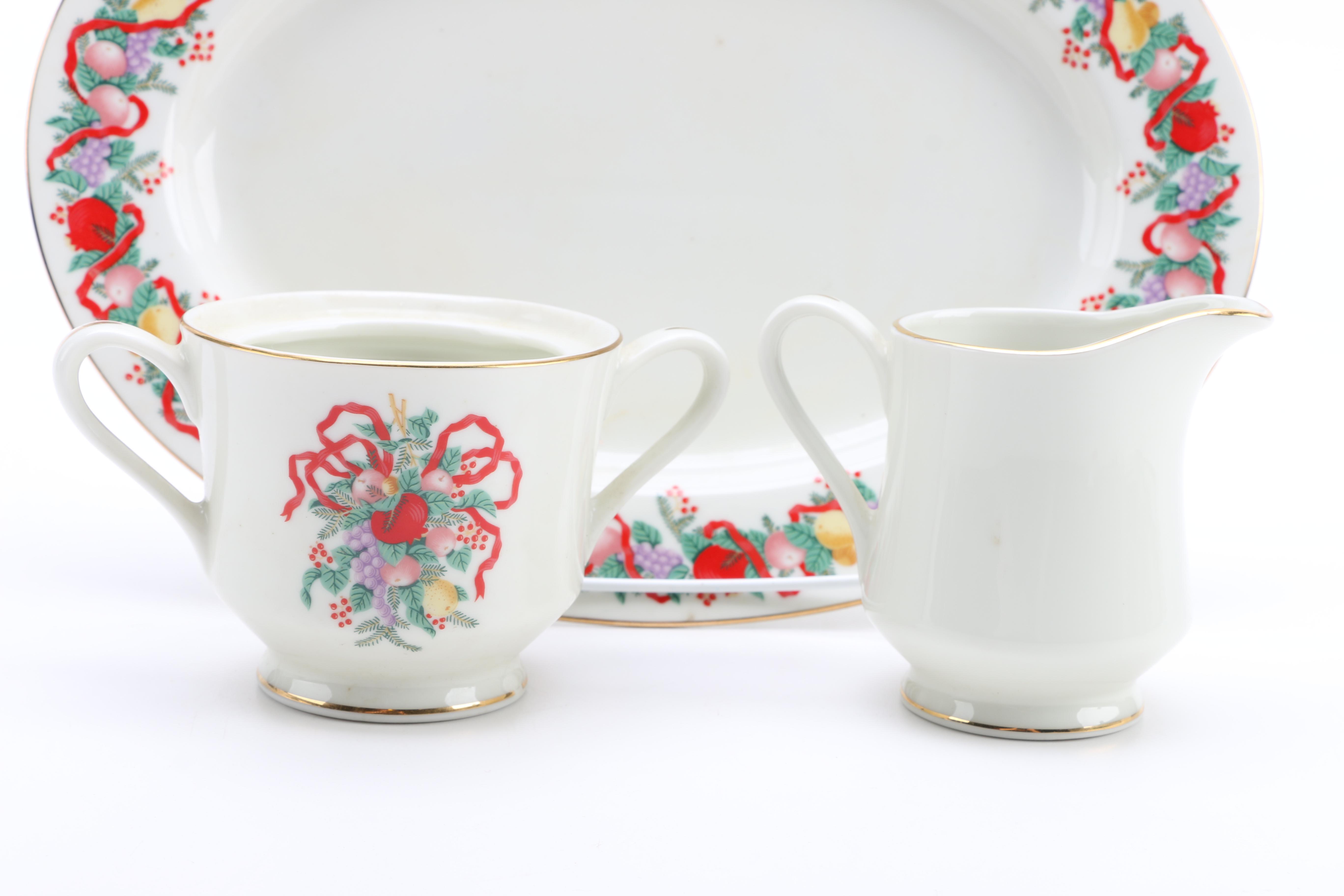 Classic Traditions "Cranberry Hill" Christmas Tableware