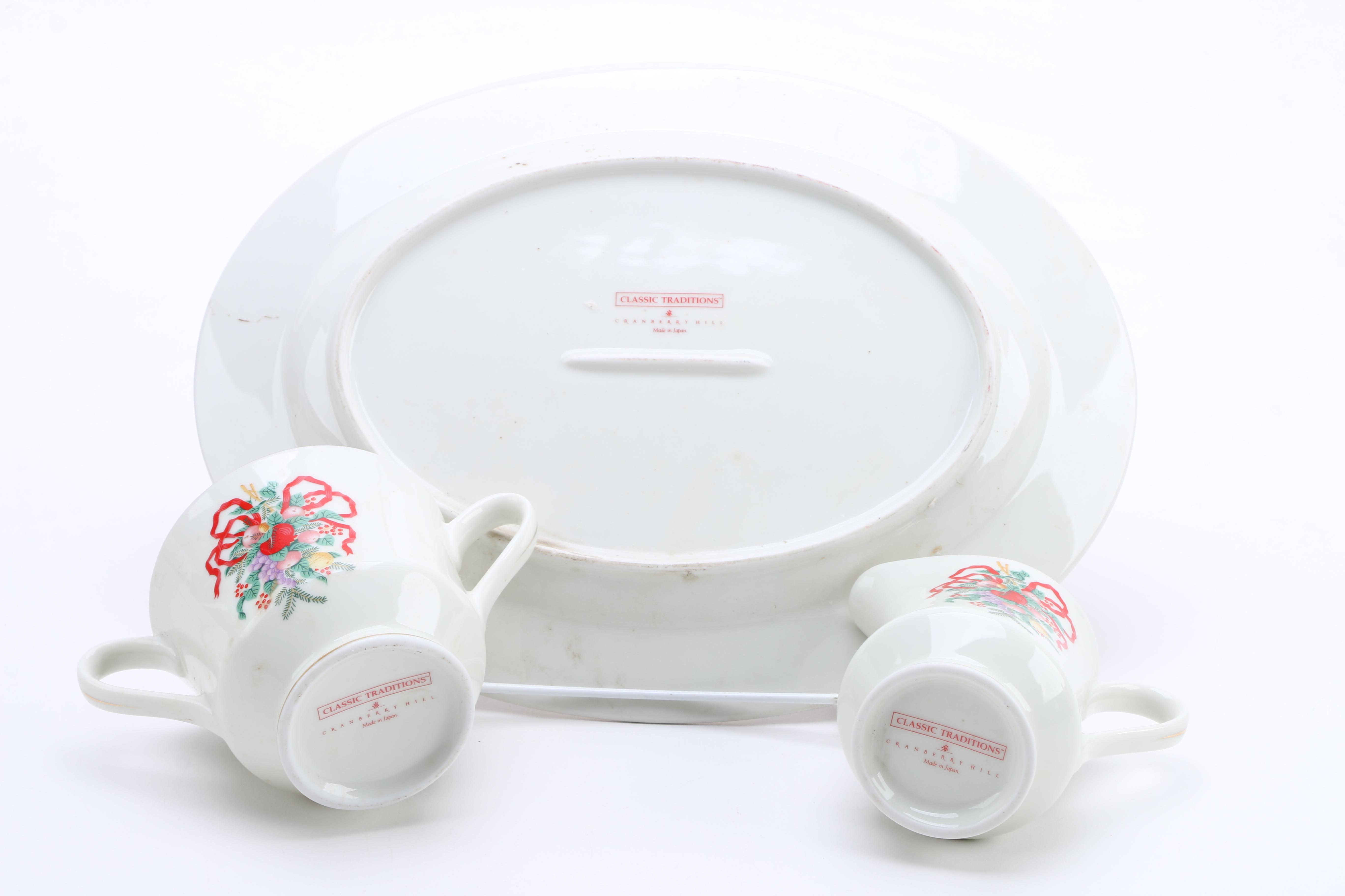 Classic Traditions "Cranberry Hill" Christmas Tableware