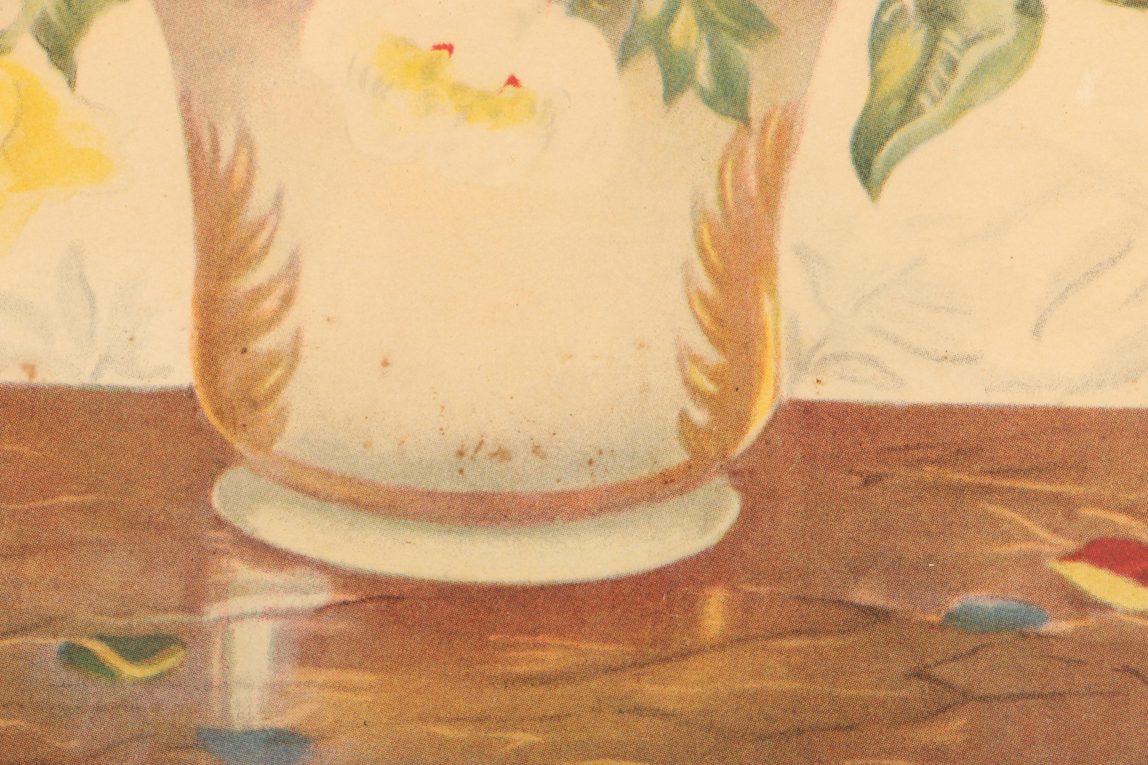 Borin Creation Offset Lithograph of Floral Still Life