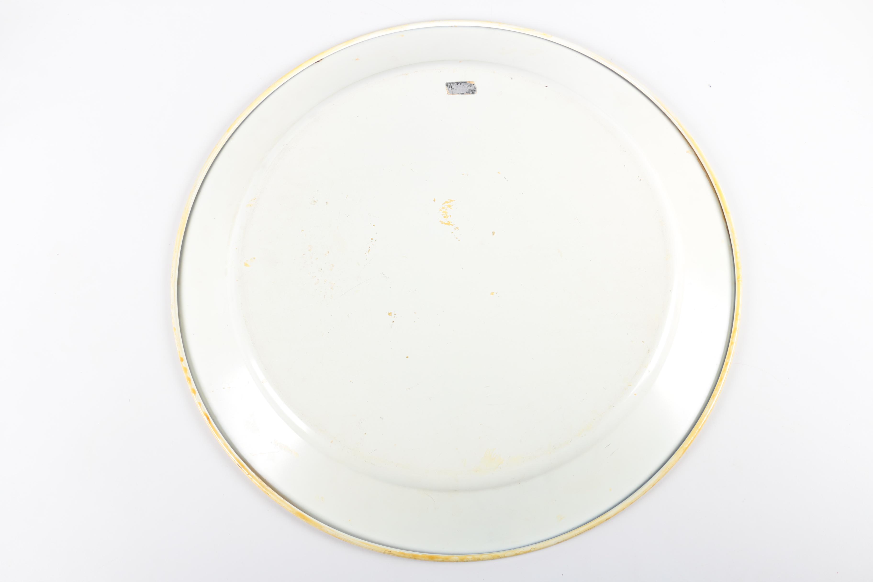 Vintage Yellow Painted Tole Metal Tray