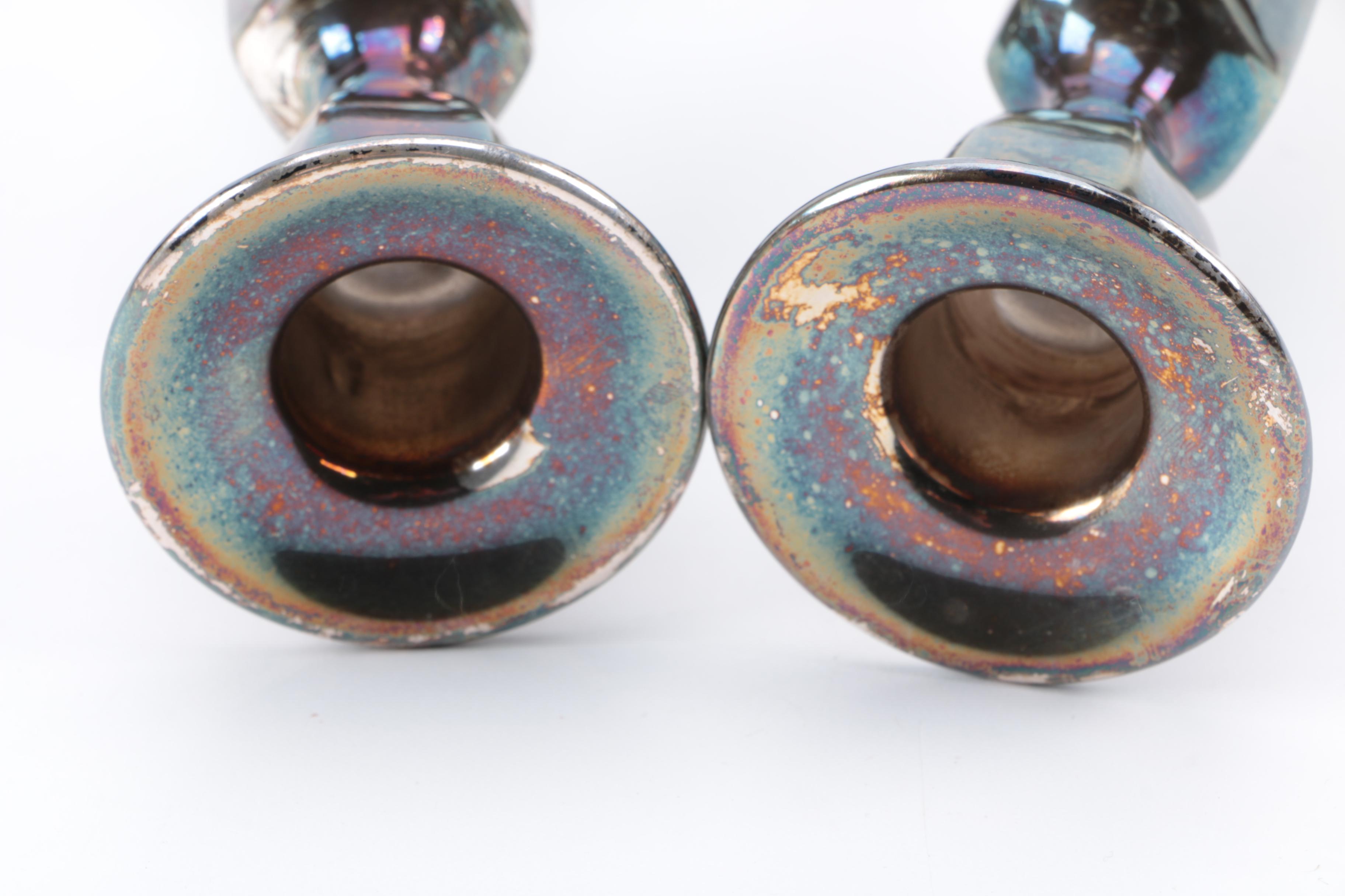 Late 19th Century Forbes Silver Co. Silver Plate Candlesticks