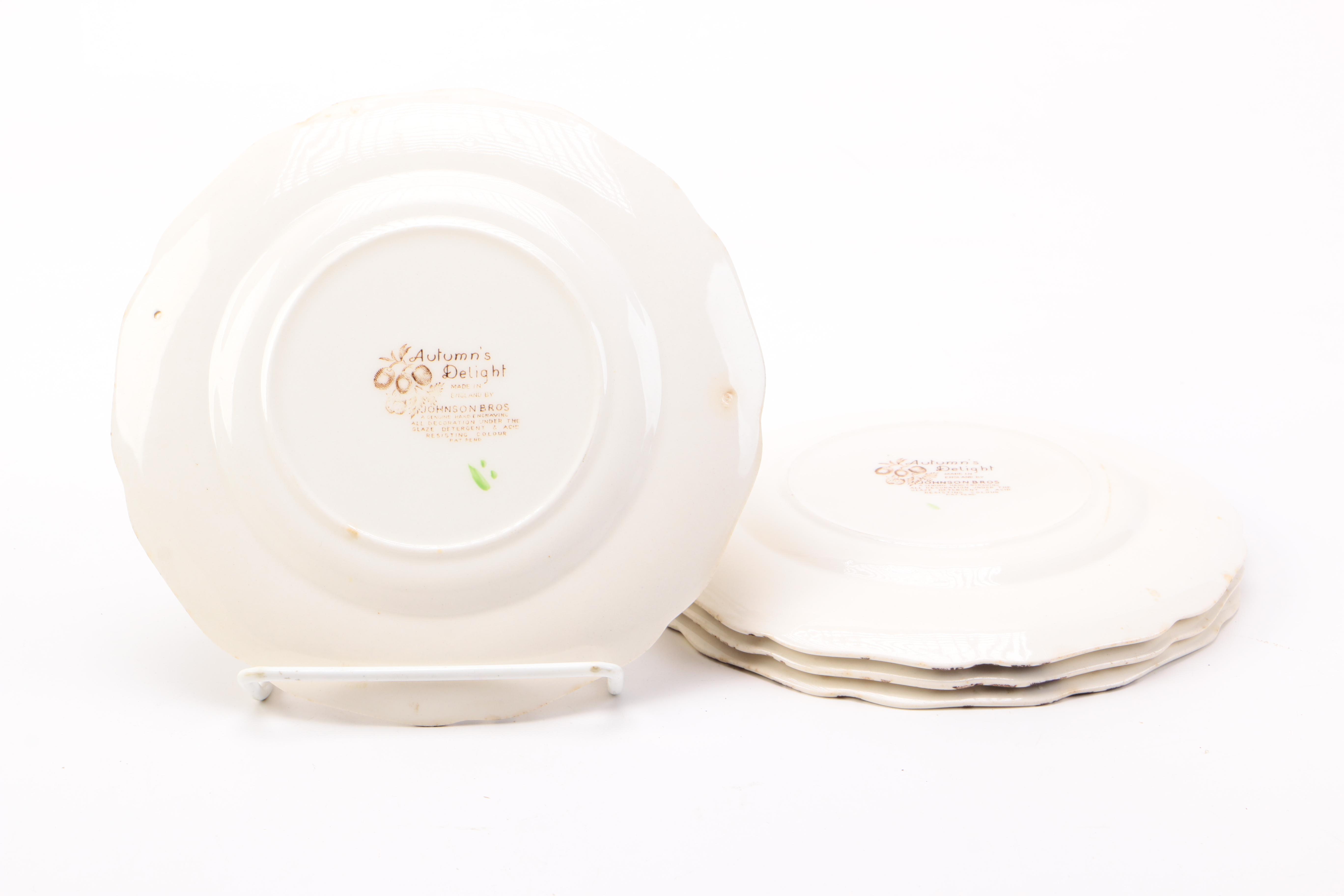 Vintage Johnson Bros Transferware Ceramic Plates