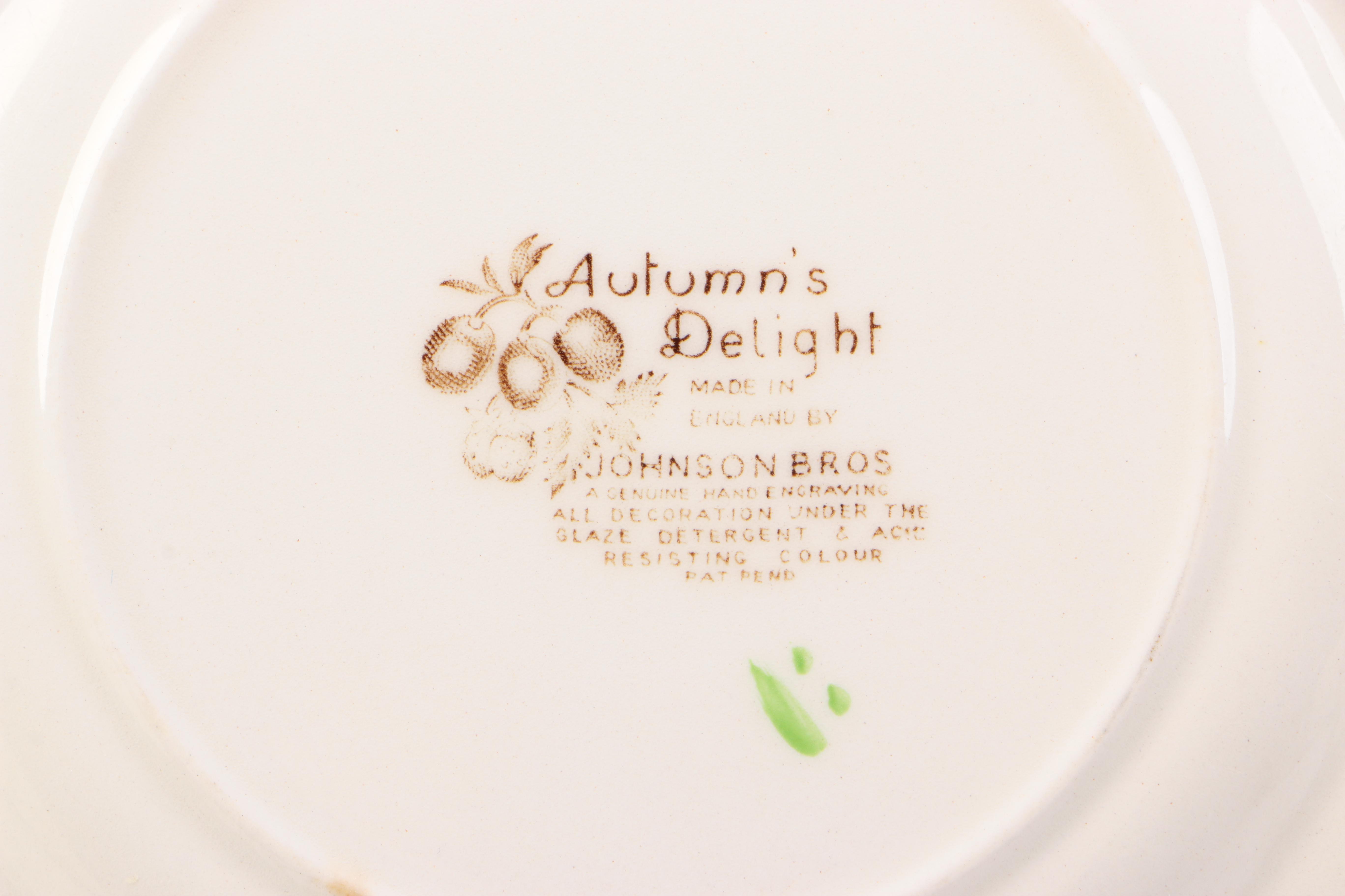 Vintage Johnson Bros Transferware Ceramic Plates