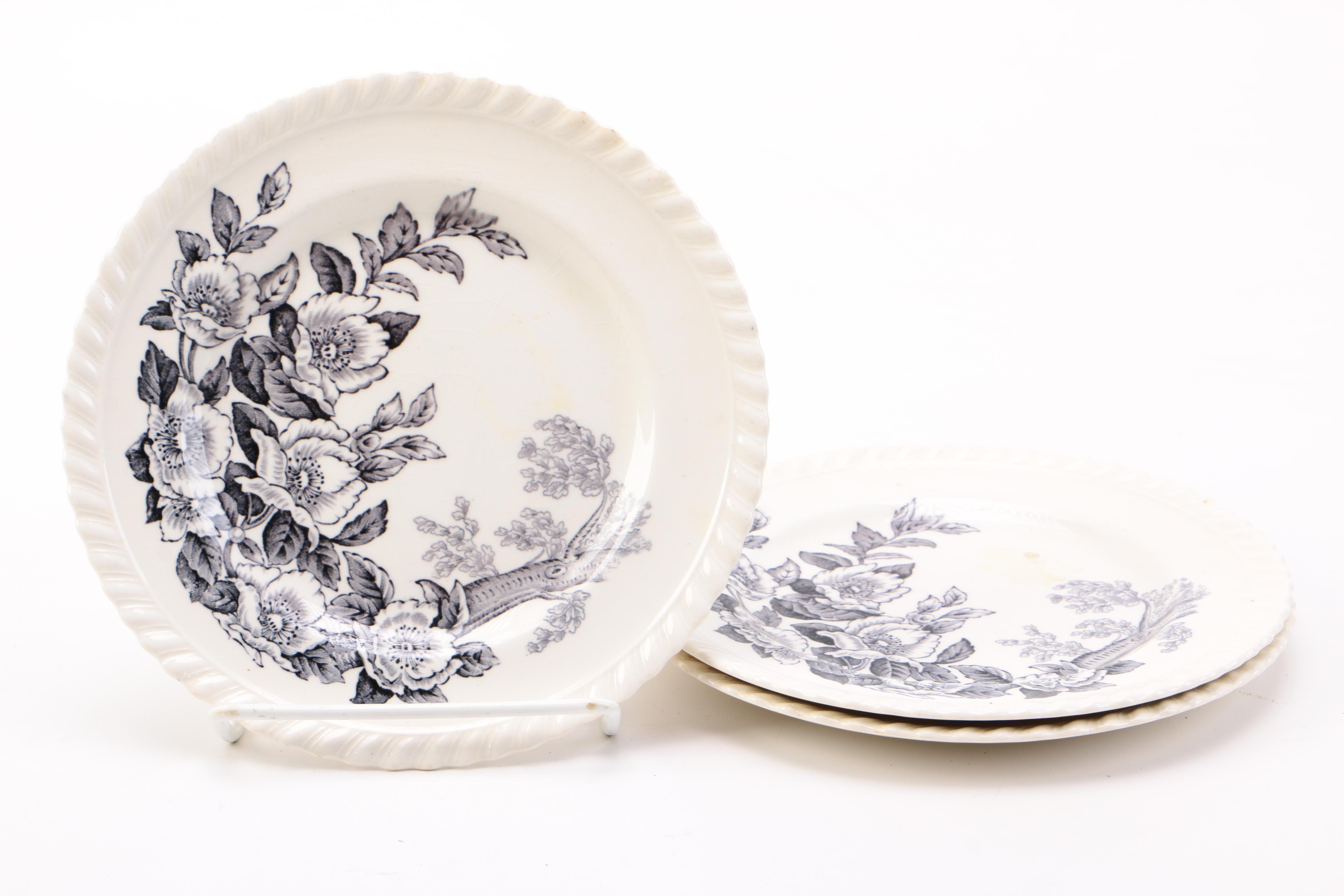 Vintage Johnson Bros Transferware Ceramic Plates