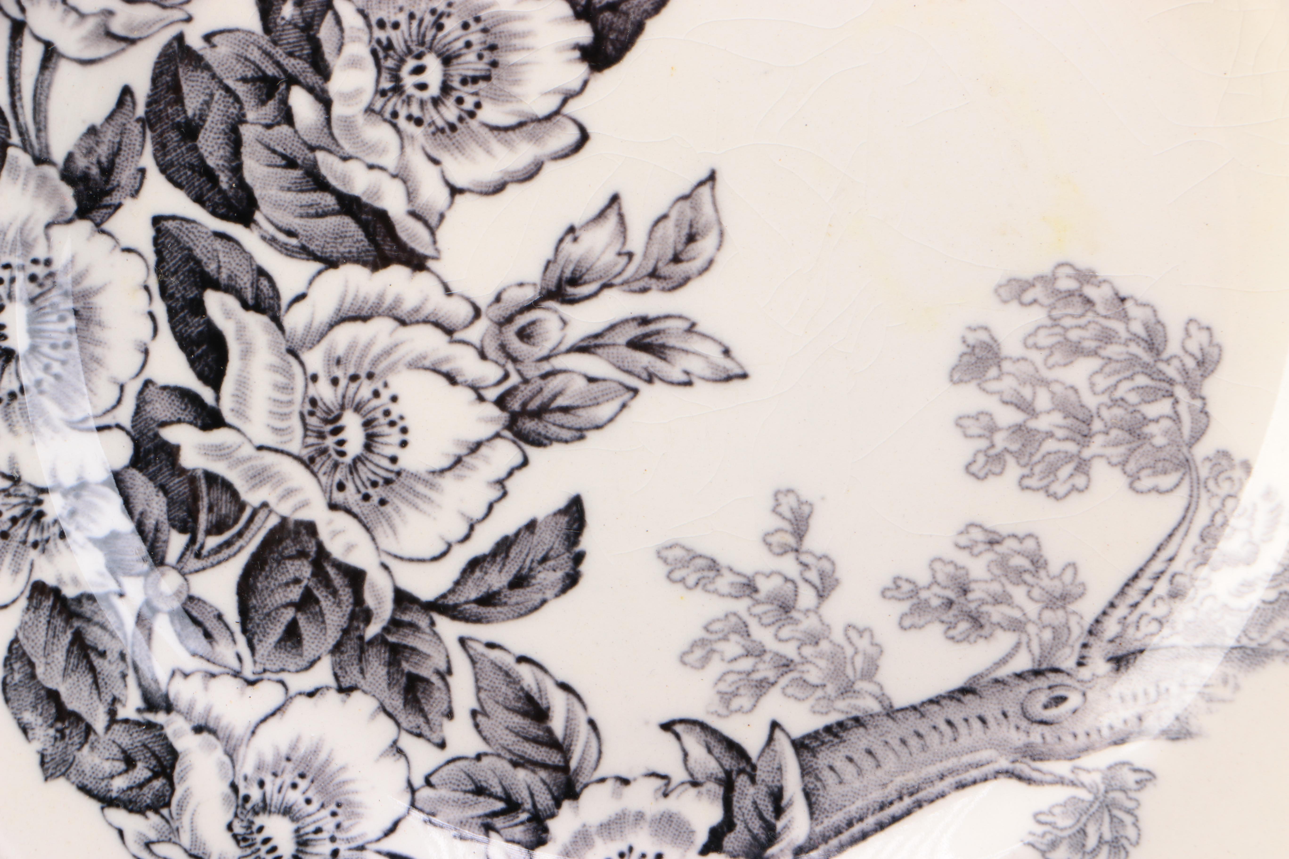 Vintage Johnson Bros Transferware Ceramic Plates