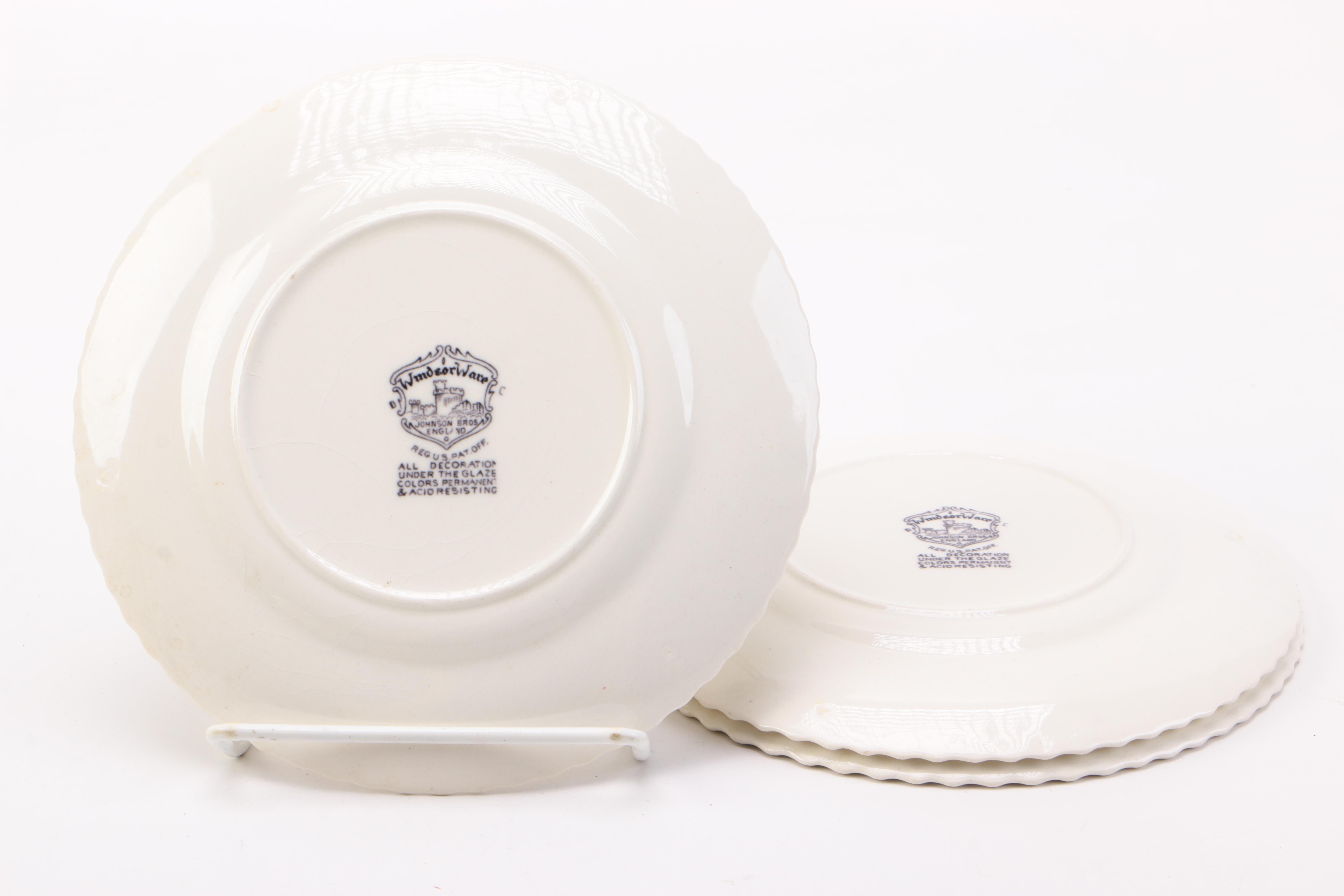 Vintage Johnson Bros Transferware Ceramic Plates