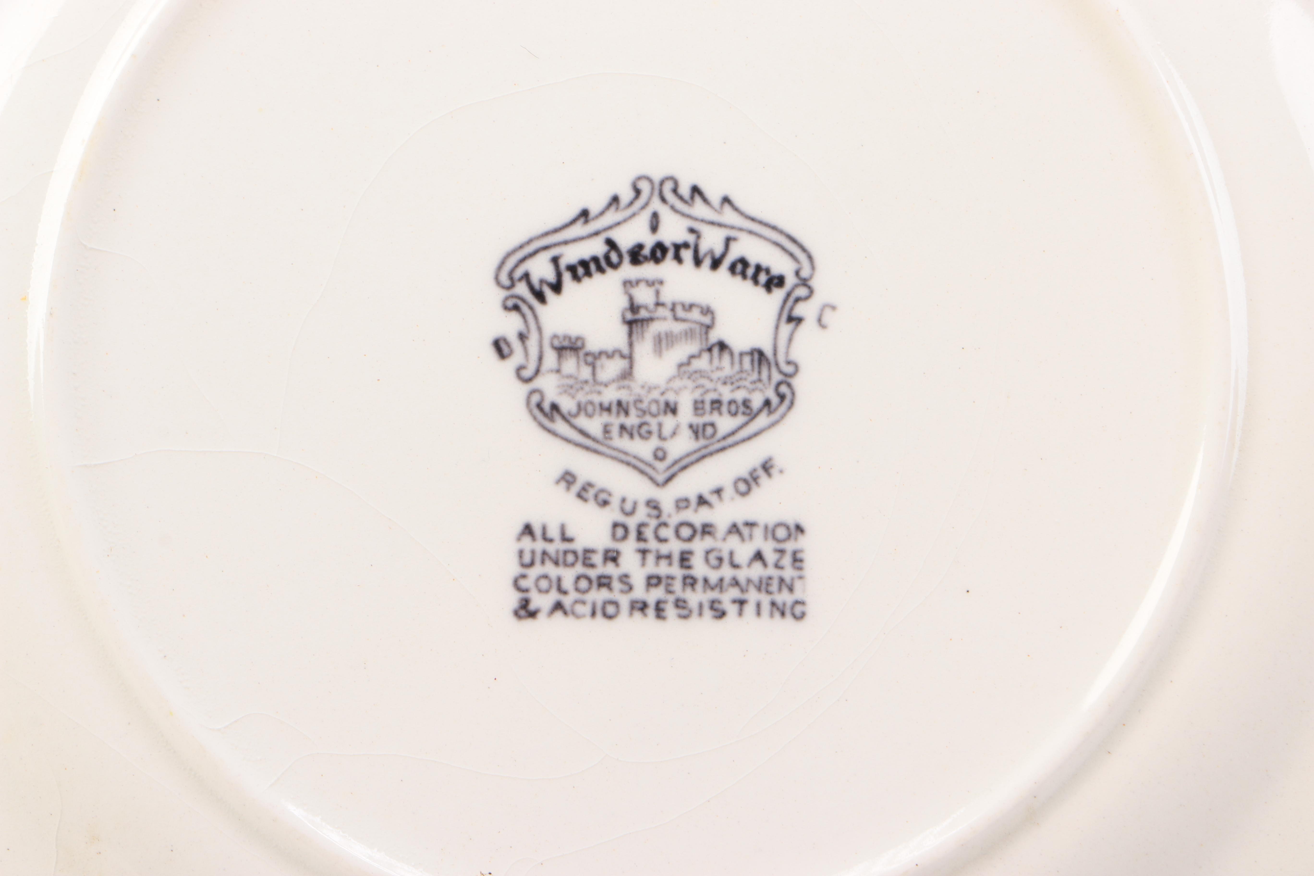 Vintage Johnson Bros Transferware Ceramic Plates